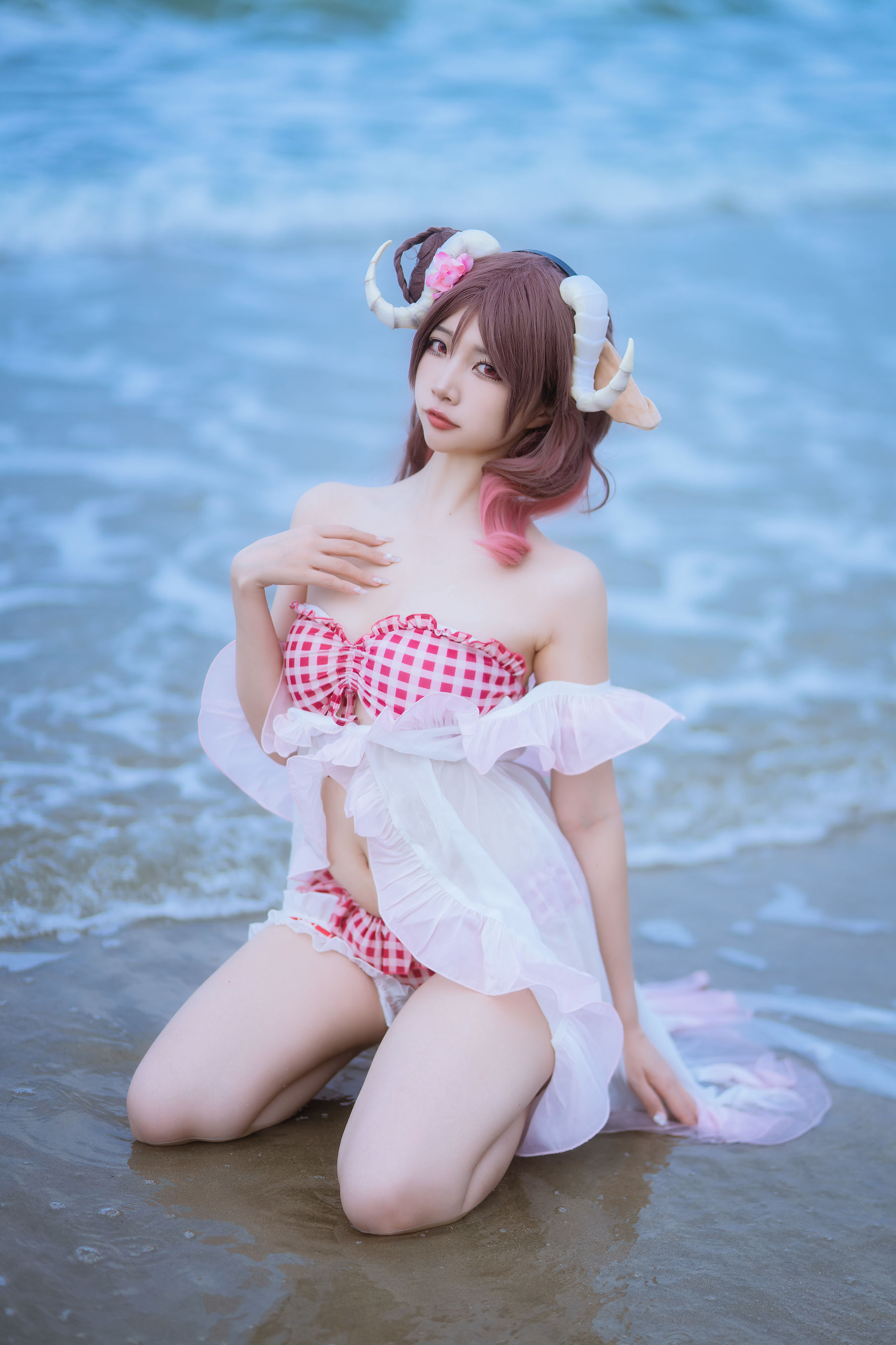 人气Coser 二佐Nisa - 泰拉夏日纪事 艾雅法拉泳装  第23张