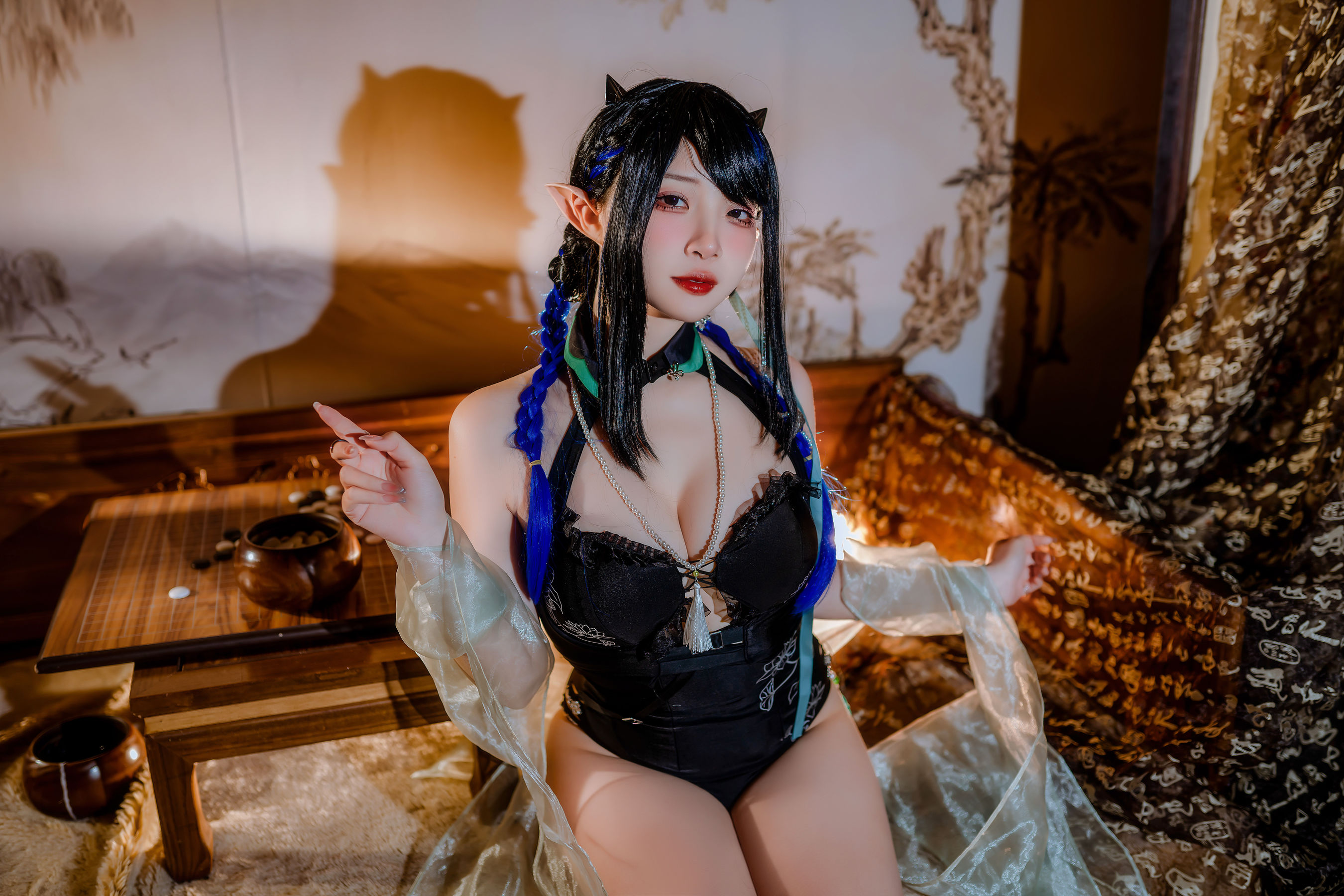 人气Coser 二佐Nisa - 泰拉夏日纪事 方舟夜半泳装  第19张