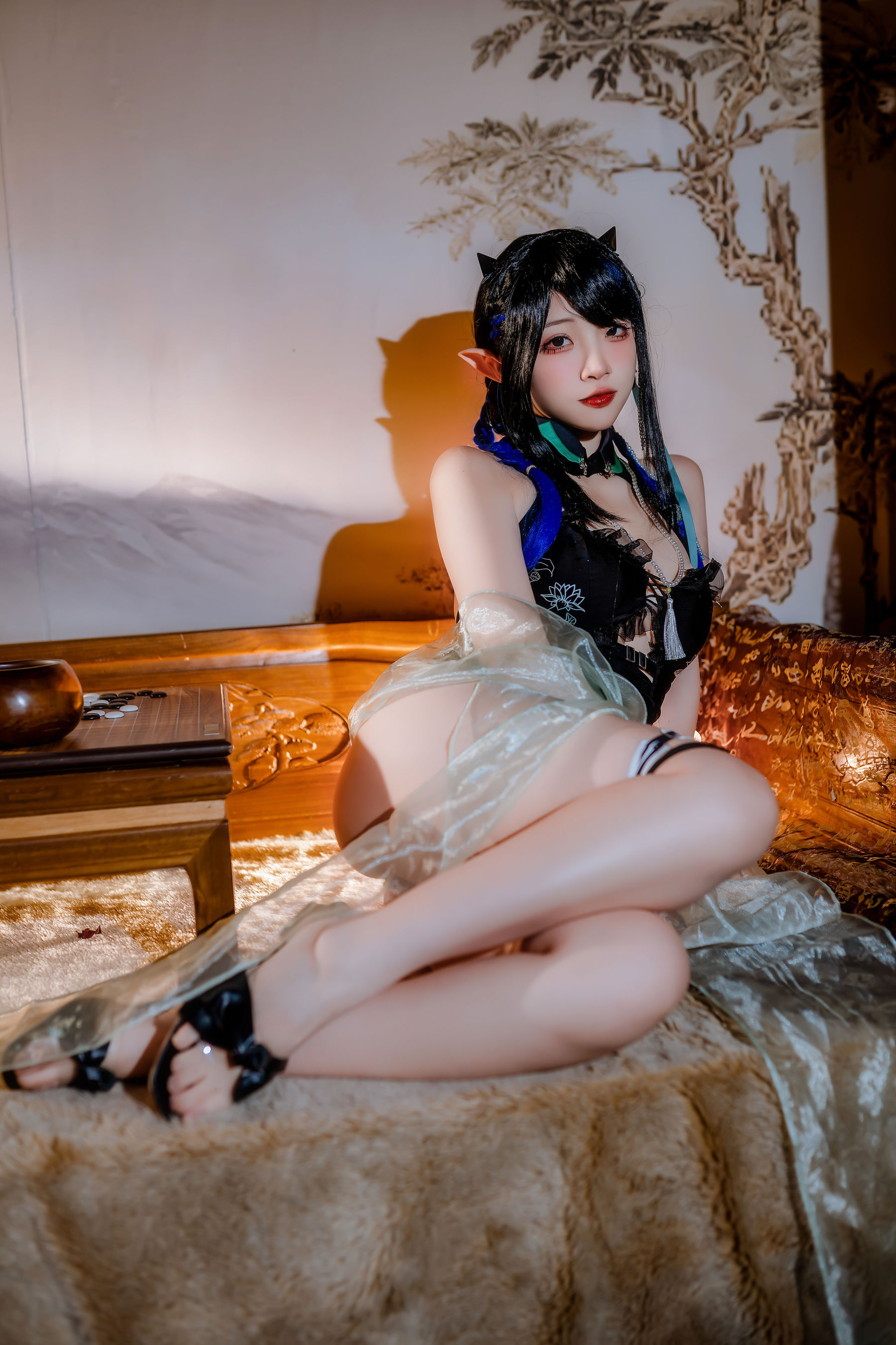 人气Coser 二佐Nisa - 泰拉夏日纪事 方舟夜半泳装  第17张