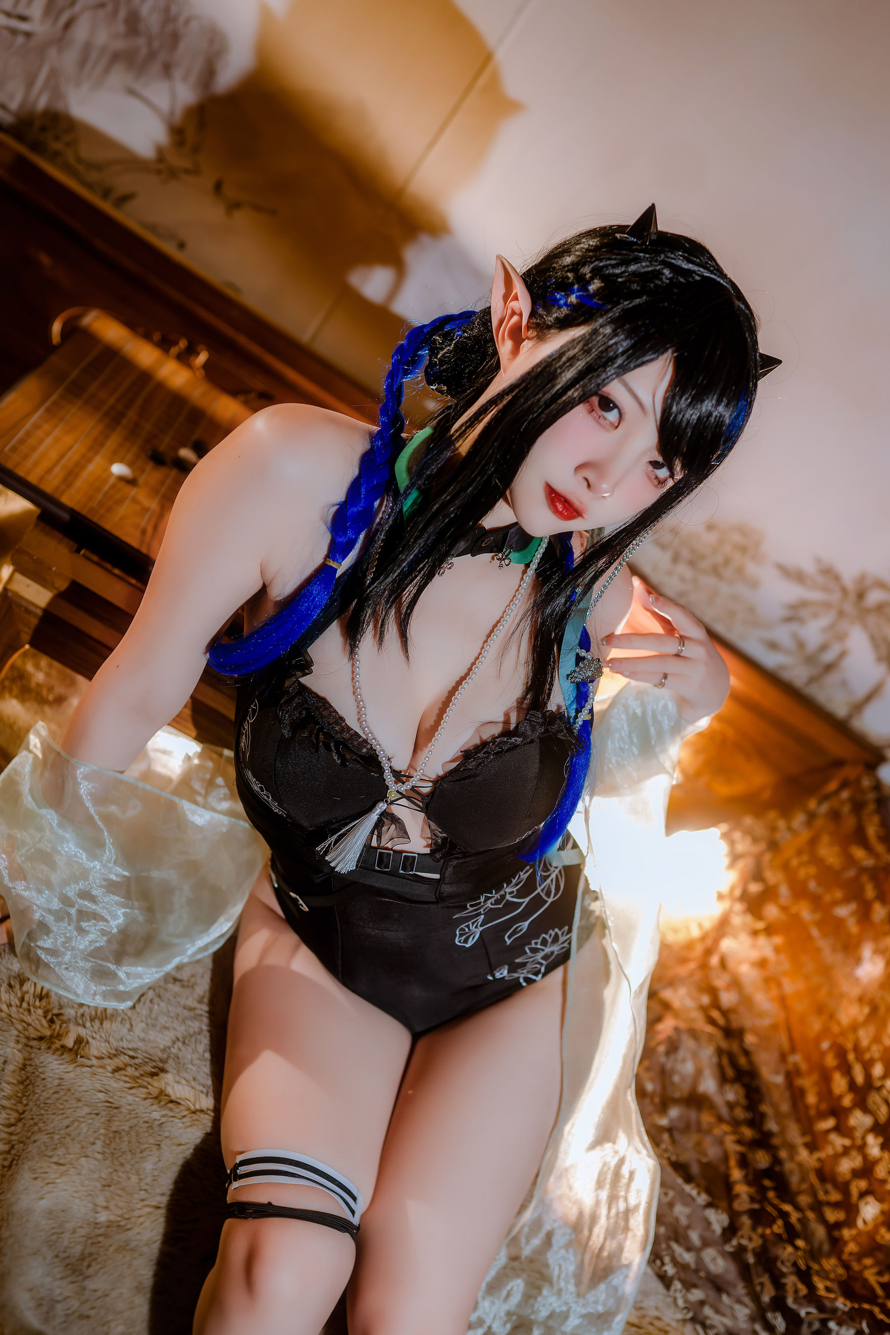 人气Coser 二佐Nisa - 泰拉夏日纪事 方舟夜半泳装  第22张