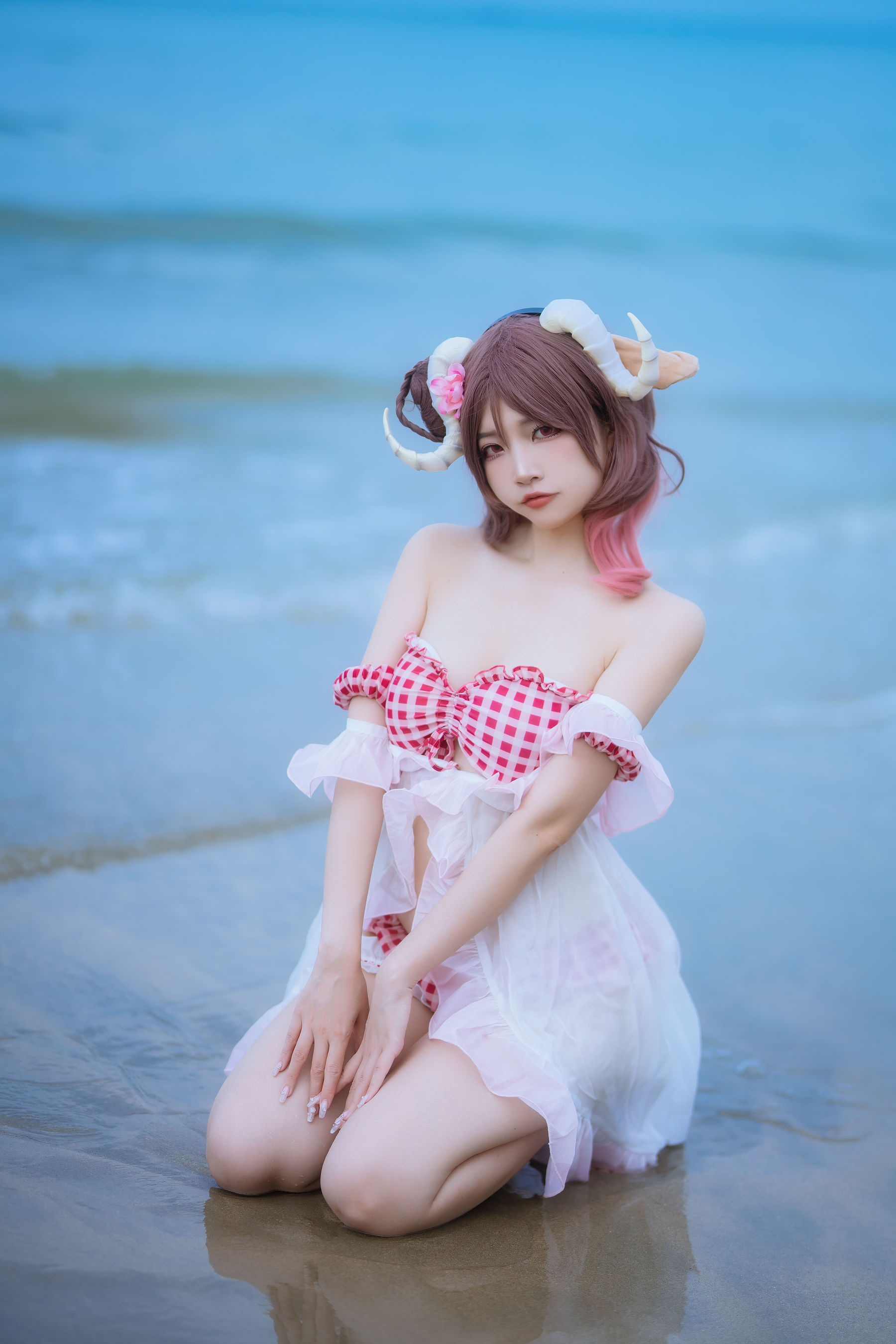 人气Coser 二佐Nisa - 泰拉夏日纪事 艾雅法拉泳装  第27张