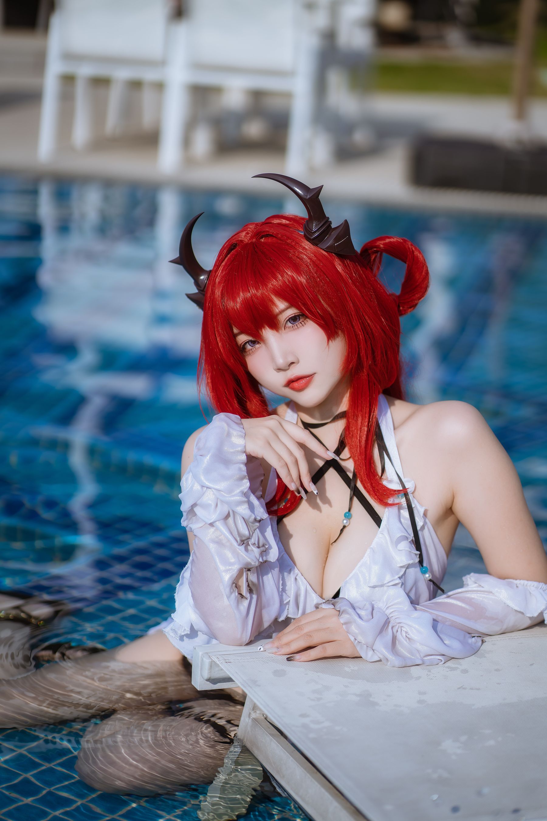 人气Coser 二佐Nisa - 泰拉夏日纪事 史尔特尔泳装  第43张