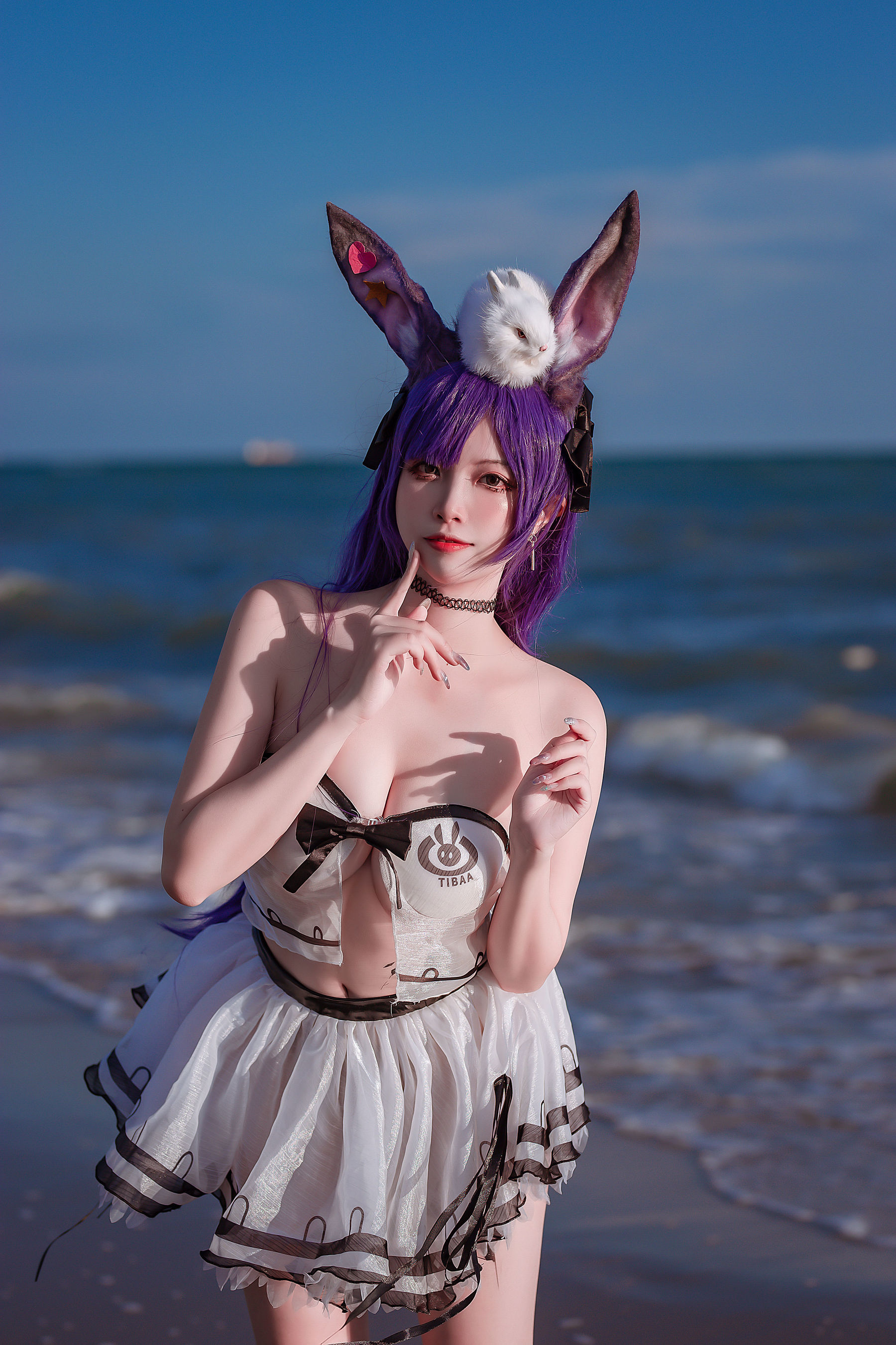 人气Coser 二佐Nisa - 泰拉夏日纪事 方舟暗索泳装  第13张