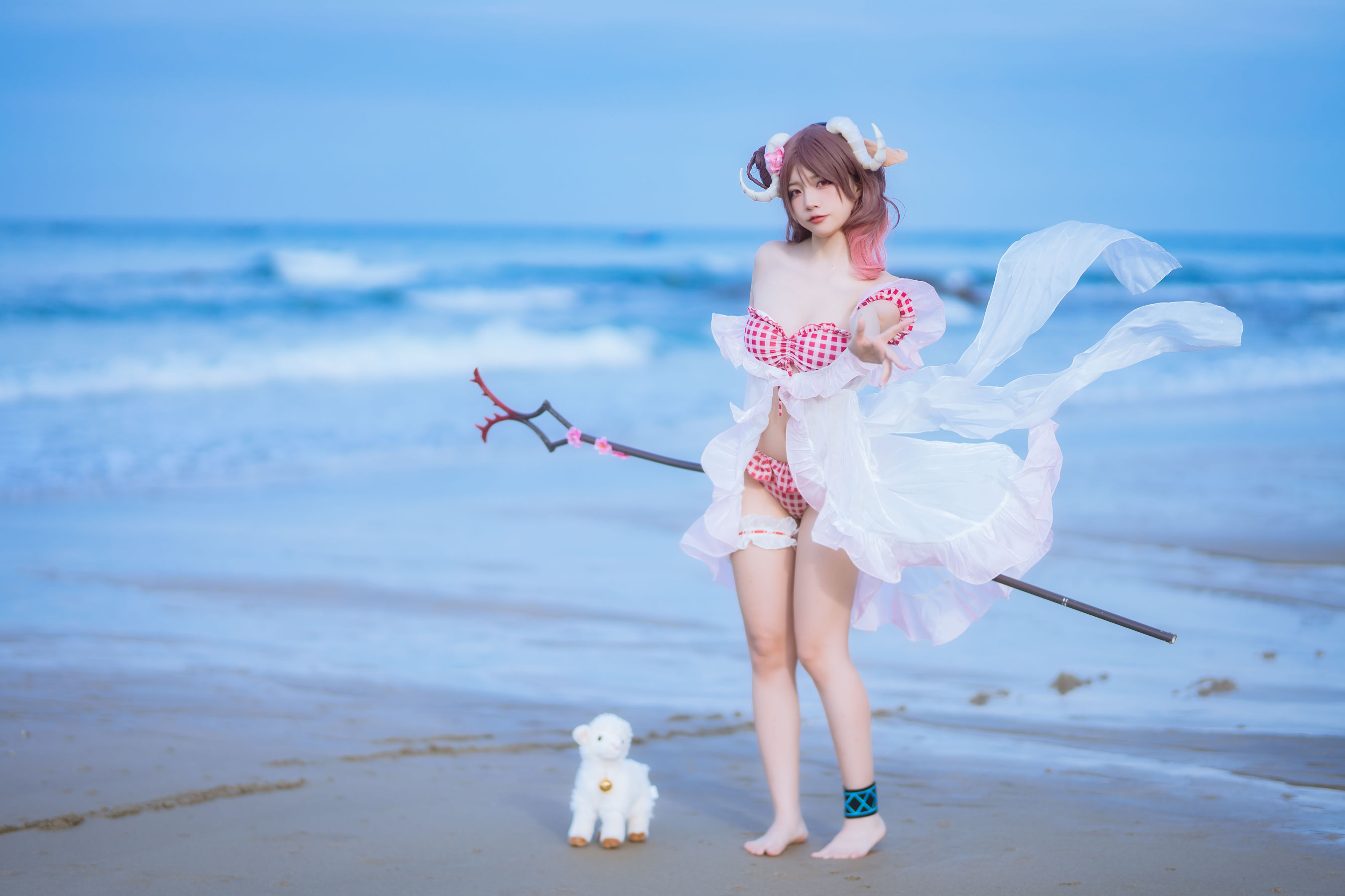 人气Coser 二佐Nisa - 泰拉夏日纪事 艾雅法拉泳装  第1张
