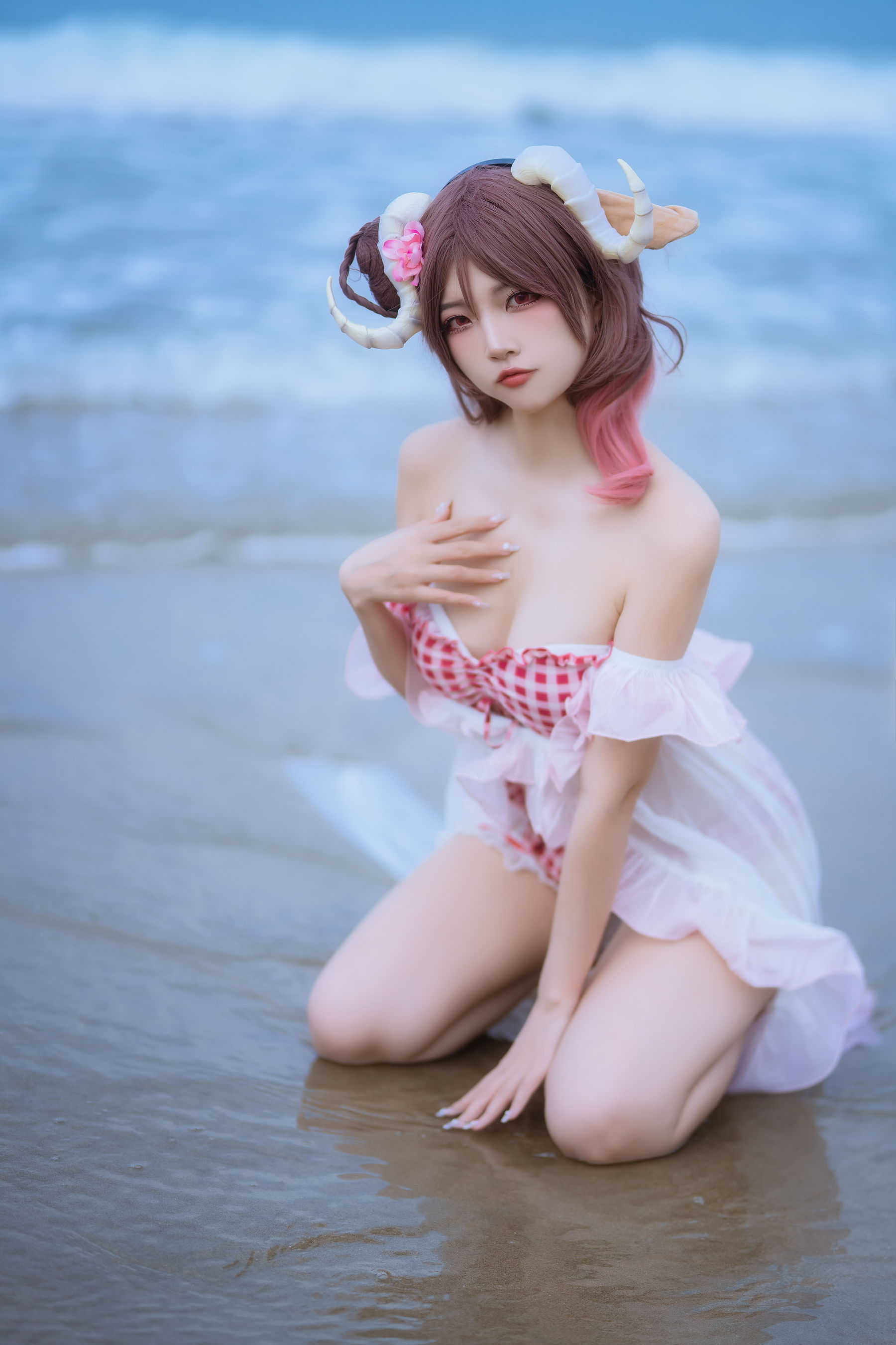 人气Coser 二佐Nisa - 泰拉夏日纪事 艾雅法拉泳装  第24张