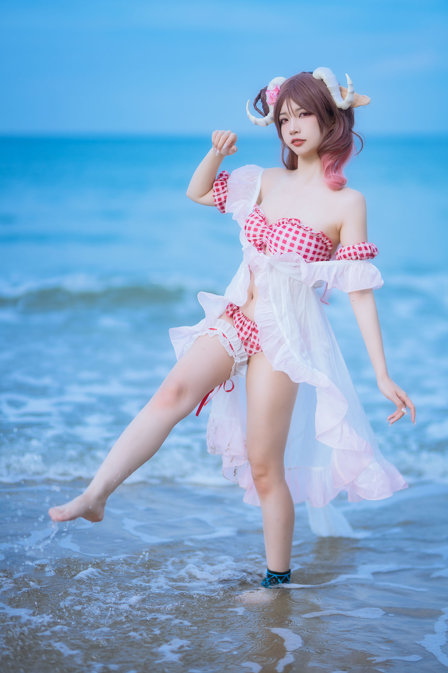 人气Coser 二佐Nisa - 泰拉夏日纪事 艾雅法拉泳装  第14张