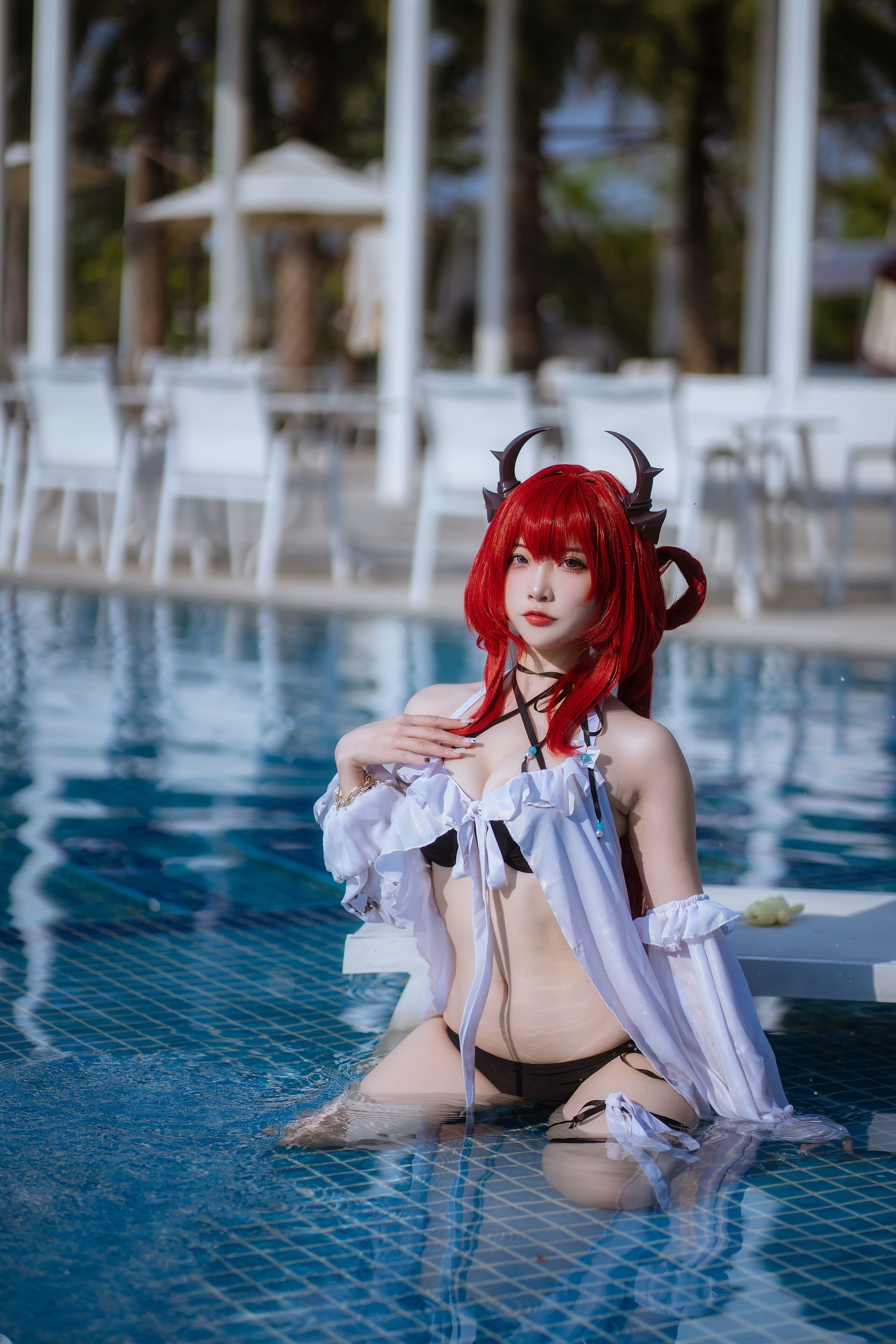 人气Coser 二佐Nisa - 泰拉夏日纪事 史尔特尔泳装  第27张