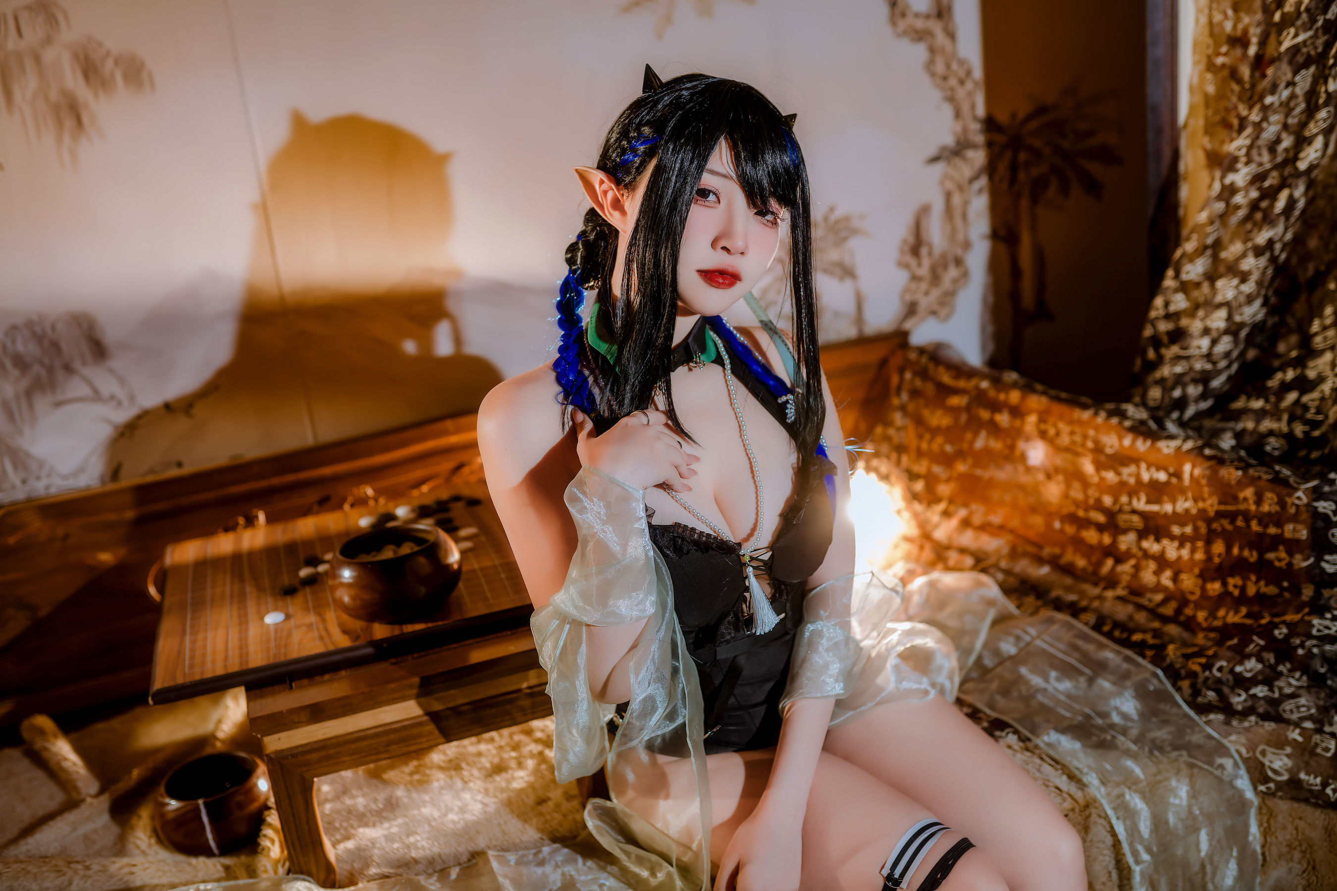 人气Coser 二佐Nisa - 泰拉夏日纪事 方舟夜半泳装  第35张