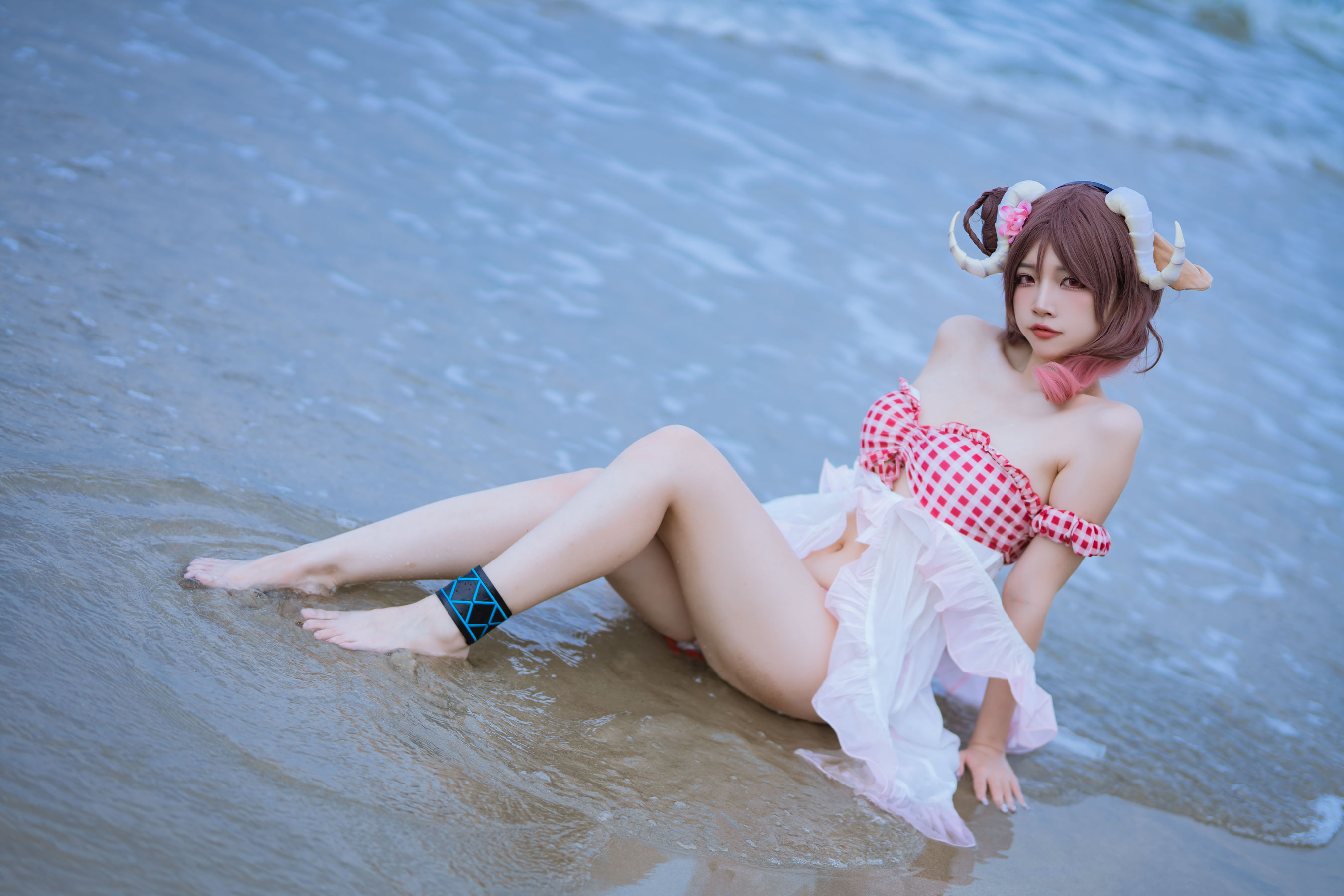人气Coser 二佐Nisa - 泰拉夏日纪事 艾雅法拉泳装  第33张
