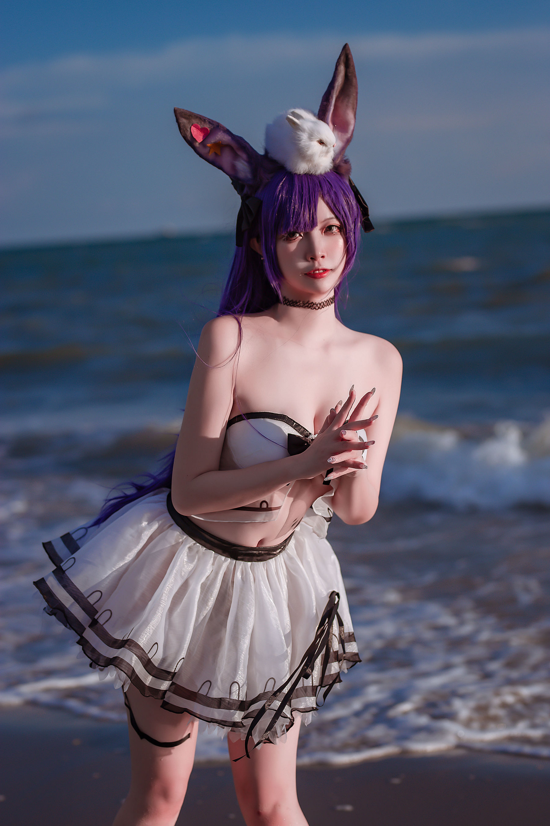 人气Coser 二佐Nisa - 泰拉夏日纪事 方舟暗索泳装  第28张