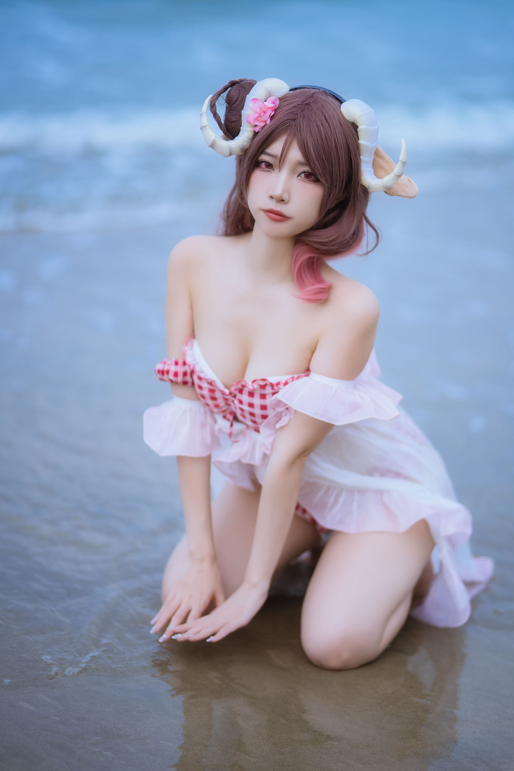 人气Coser 二佐Nisa - 泰拉夏日纪事 艾雅法拉泳装  第26张