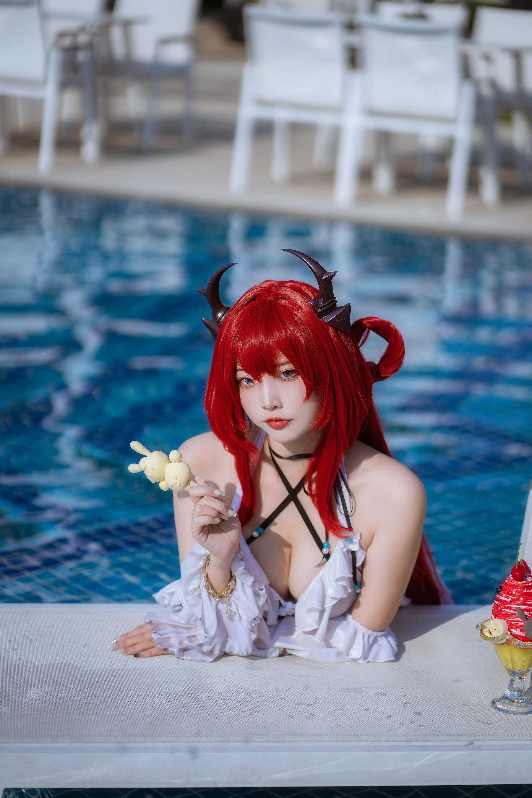 人气Coser 二佐Nisa - 泰拉夏日纪事 史尔特尔泳装  第34张