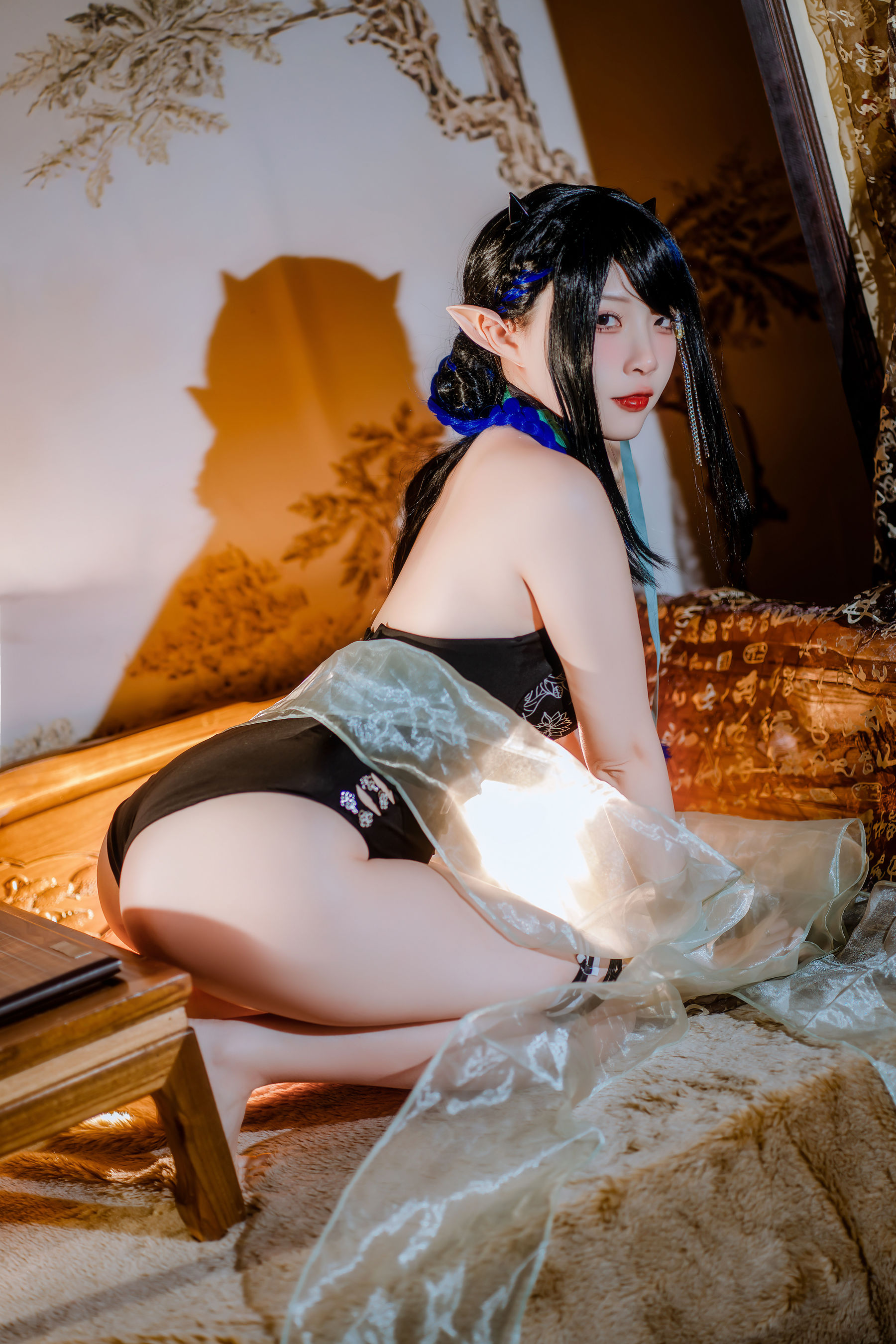 人气Coser 二佐Nisa - 泰拉夏日纪事 方舟夜半泳装  第25张