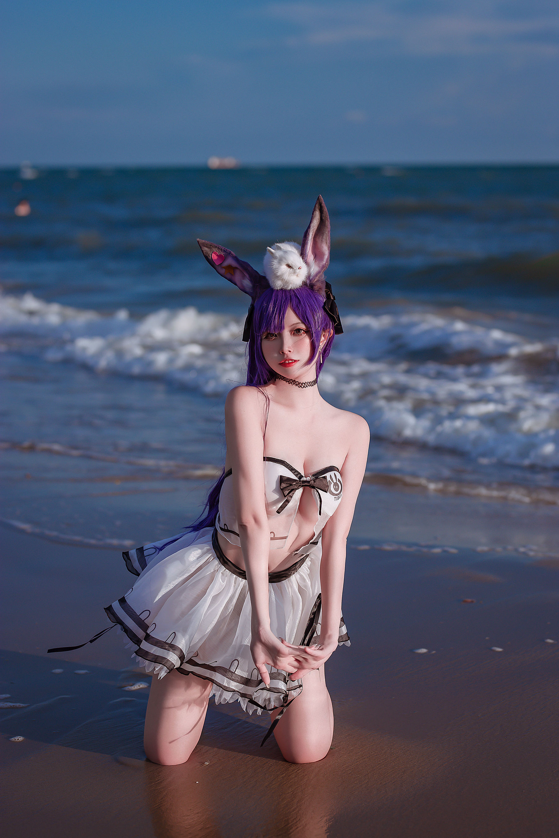 人气Coser 二佐Nisa - 泰拉夏日纪事 方舟暗索泳装  第20张