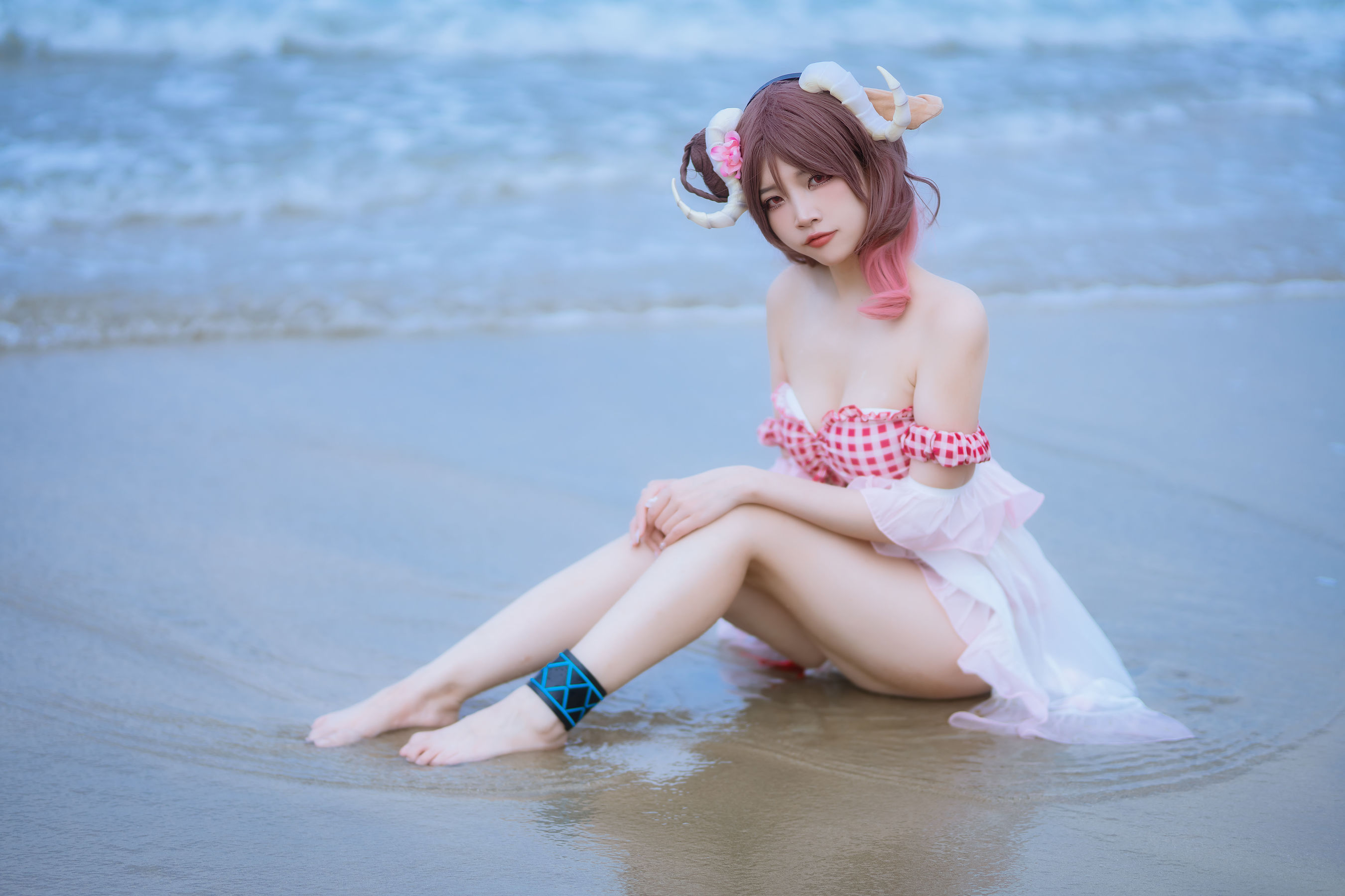 人气Coser 二佐Nisa - 泰拉夏日纪事 艾雅法拉泳装  第34张