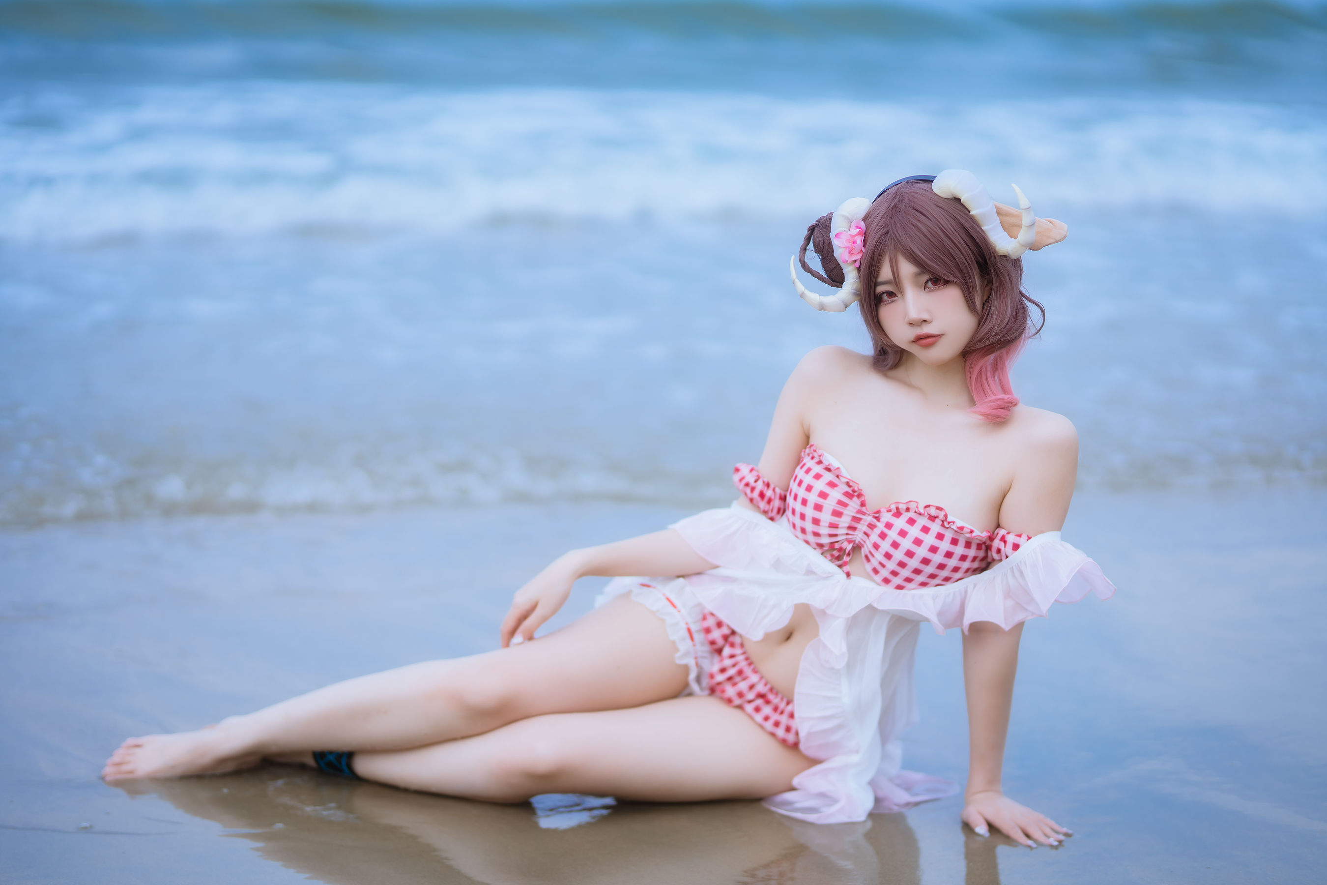 人气Coser 二佐Nisa - 泰拉夏日纪事 艾雅法拉泳装  第30张