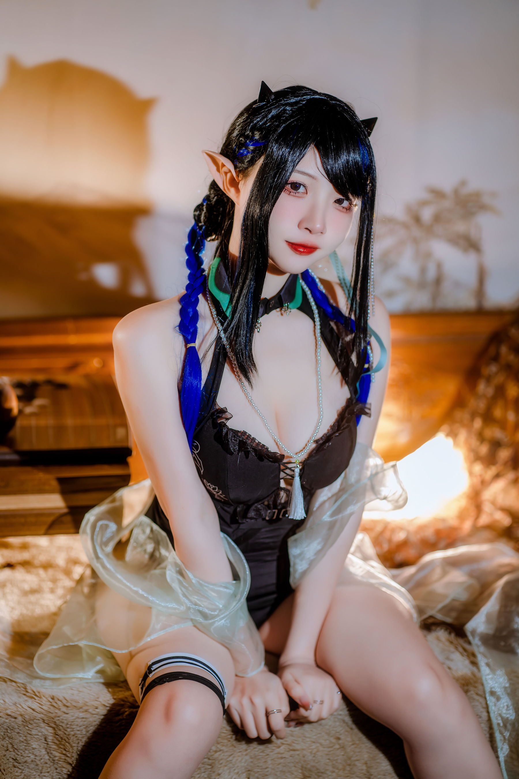 人气Coser 二佐Nisa - 泰拉夏日纪事 方舟夜半泳装  第33张