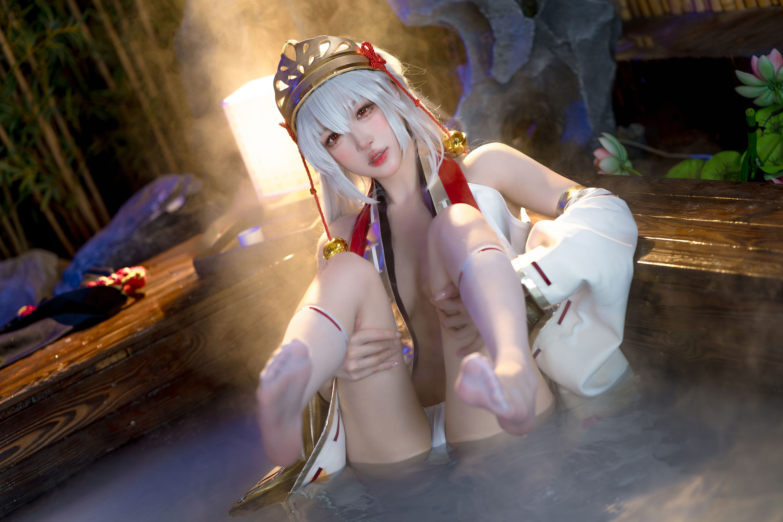 动漫博主阿包也是兔娘 - 樱境物语 巫女浴池  第45张
