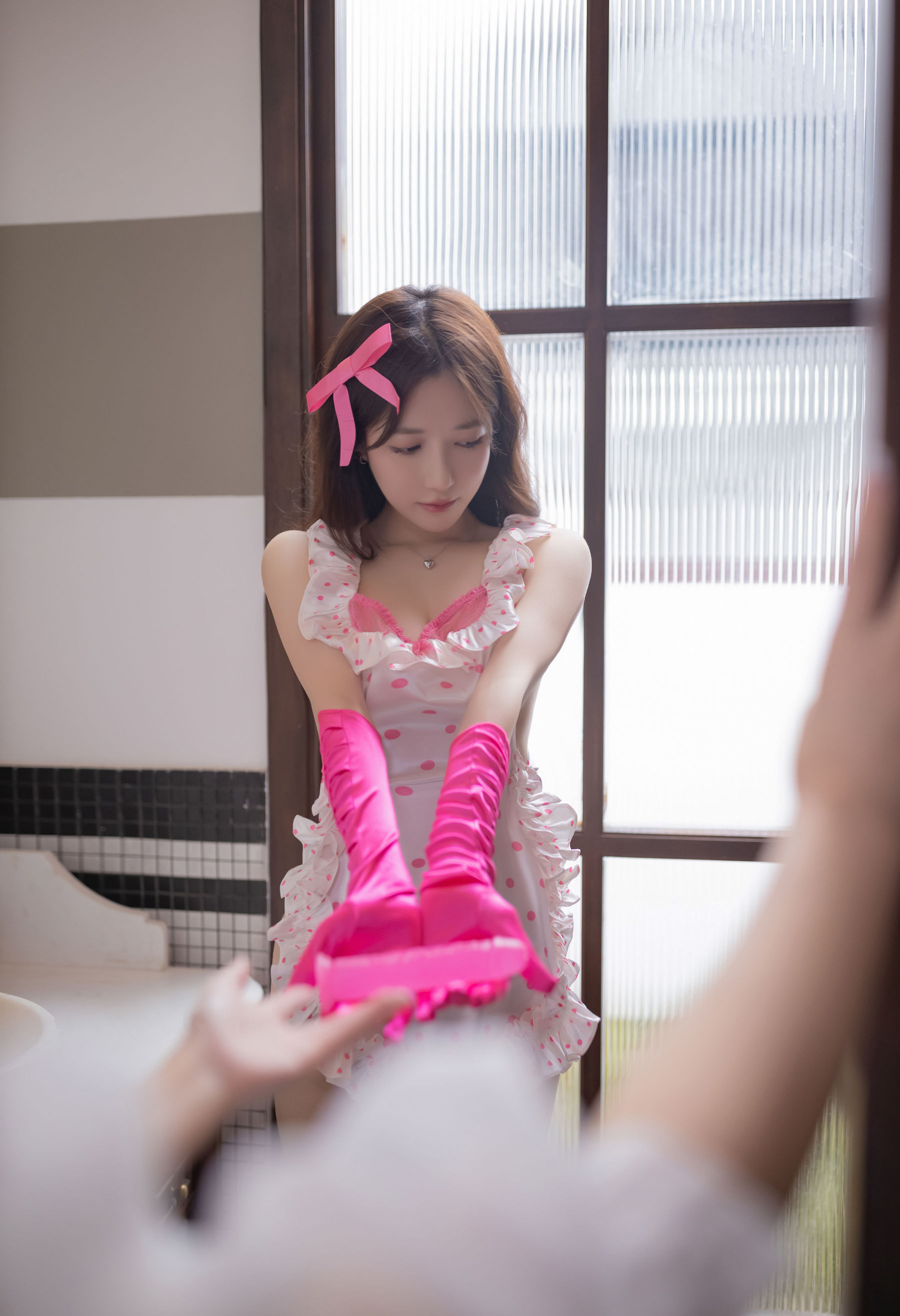 鱼子酱 粉女仆写真  第45张