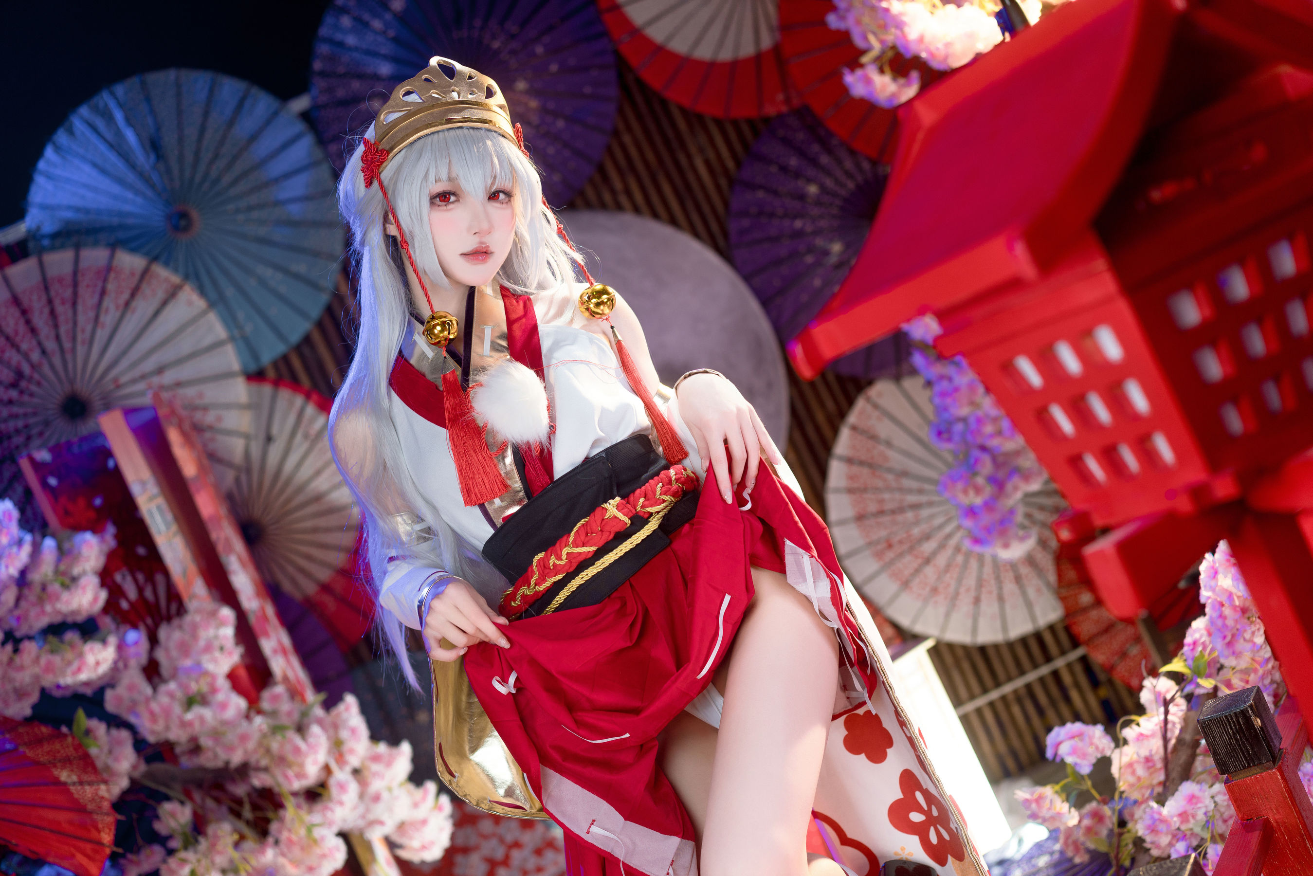 动漫博主阿包也是兔娘 - 樱境物语 巫女浴池  第24张