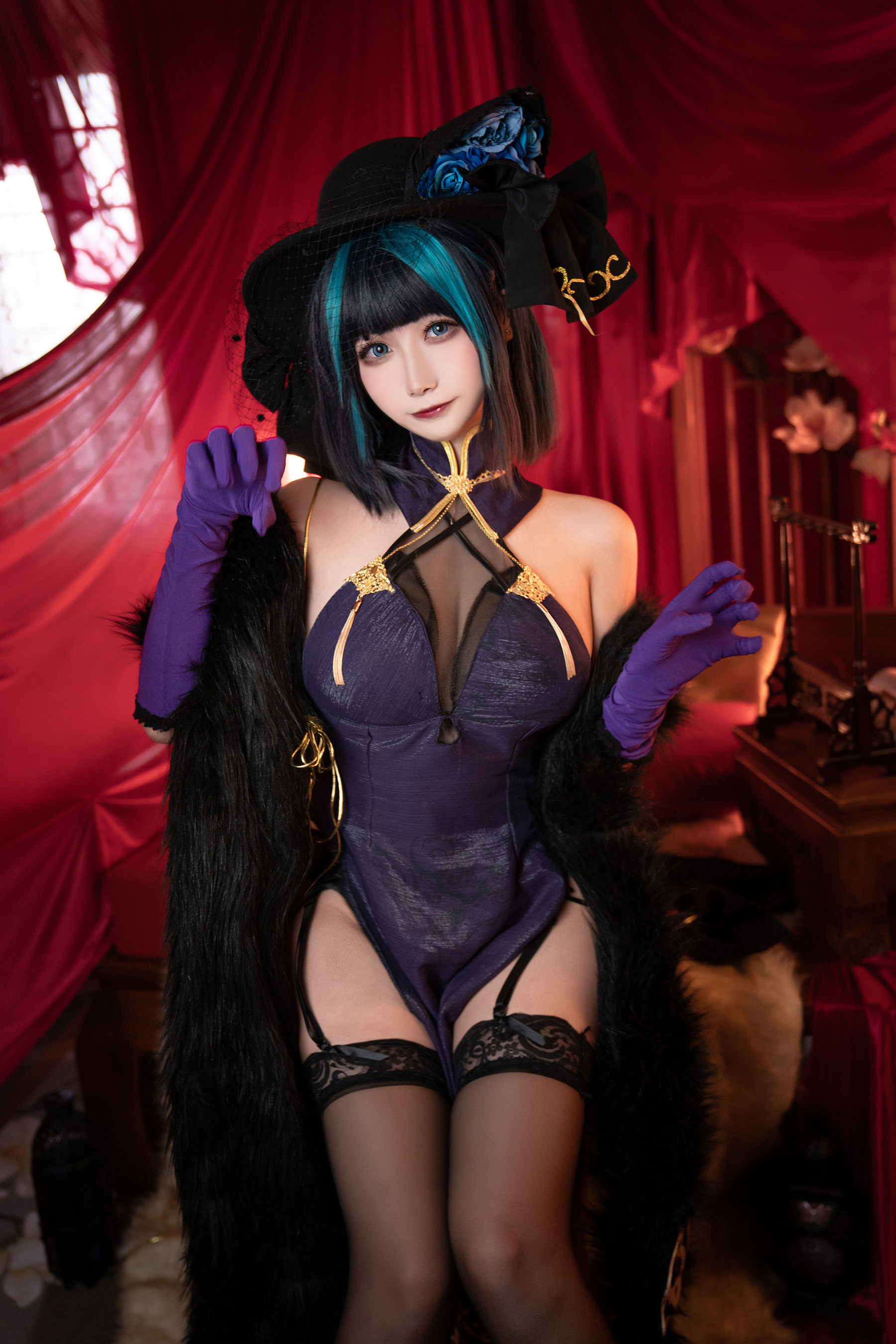 微博妹子Momoko葵葵 - 碧蓝航线柴郡 音乐绚烂CaitSith  第11张