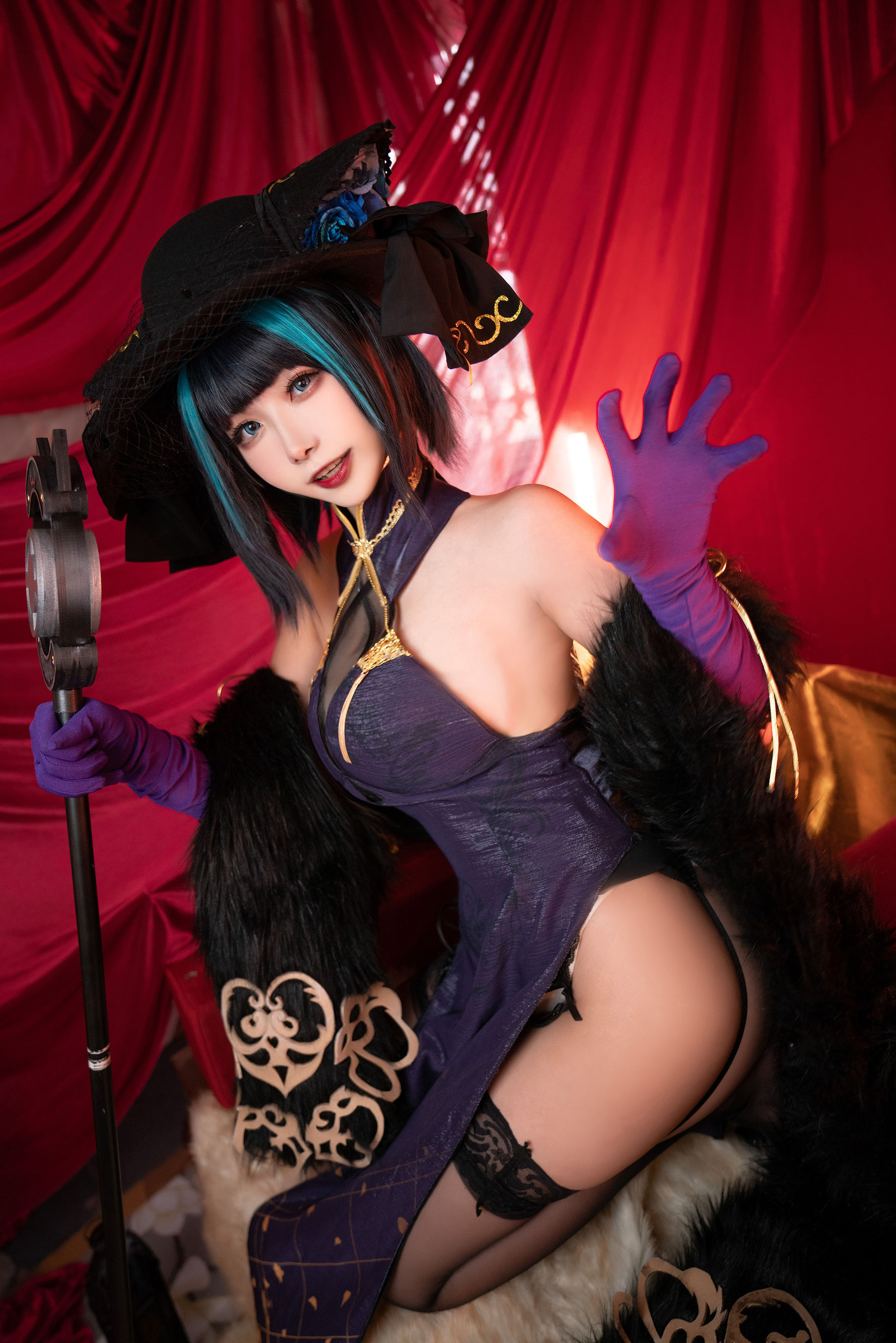 微博妹子Momoko葵葵 - 碧蓝航线柴郡 音乐绚烂CaitSith  第18张