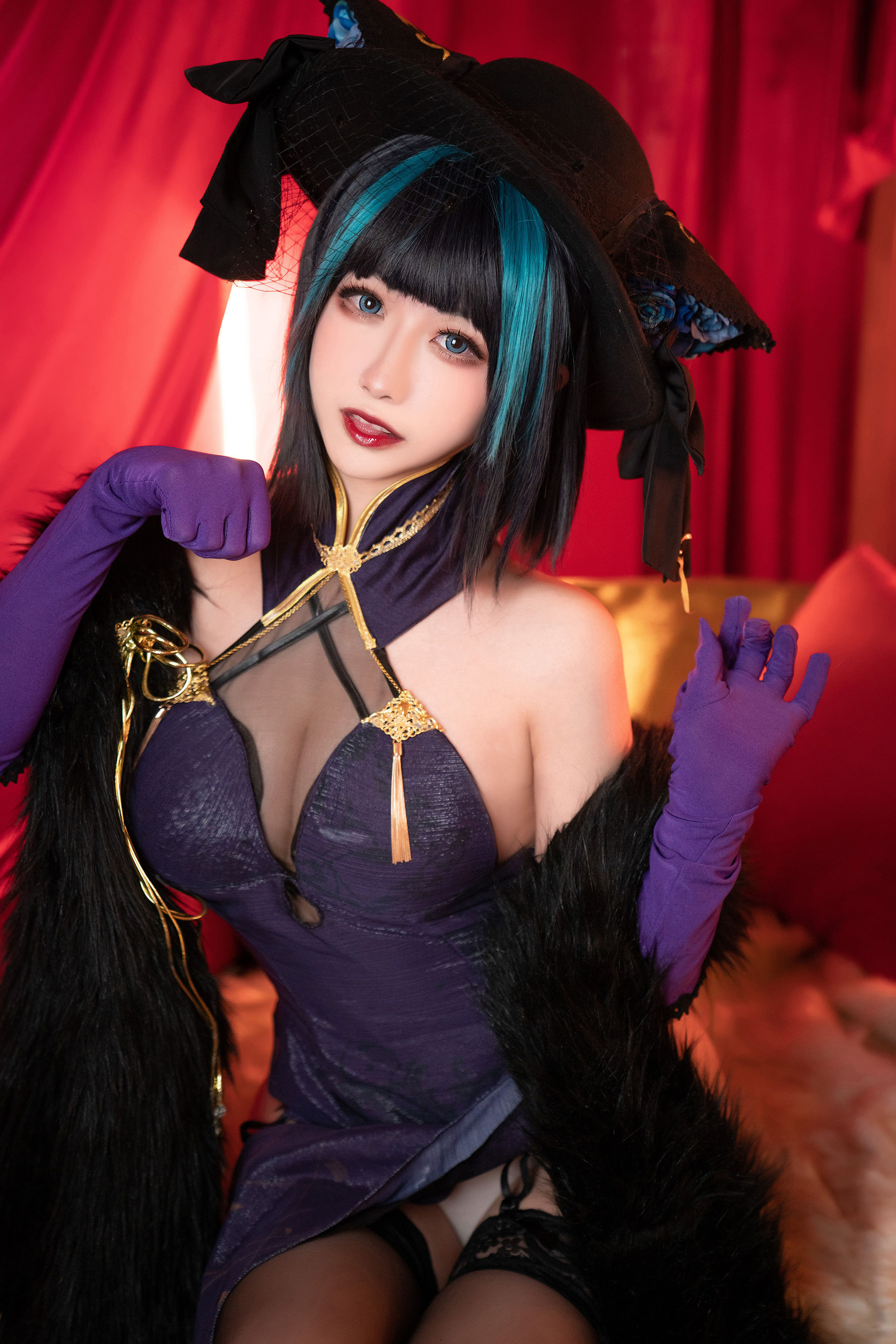 微博妹子Momoko葵葵 - 碧蓝航线柴郡 音乐绚烂CaitSith  第13张