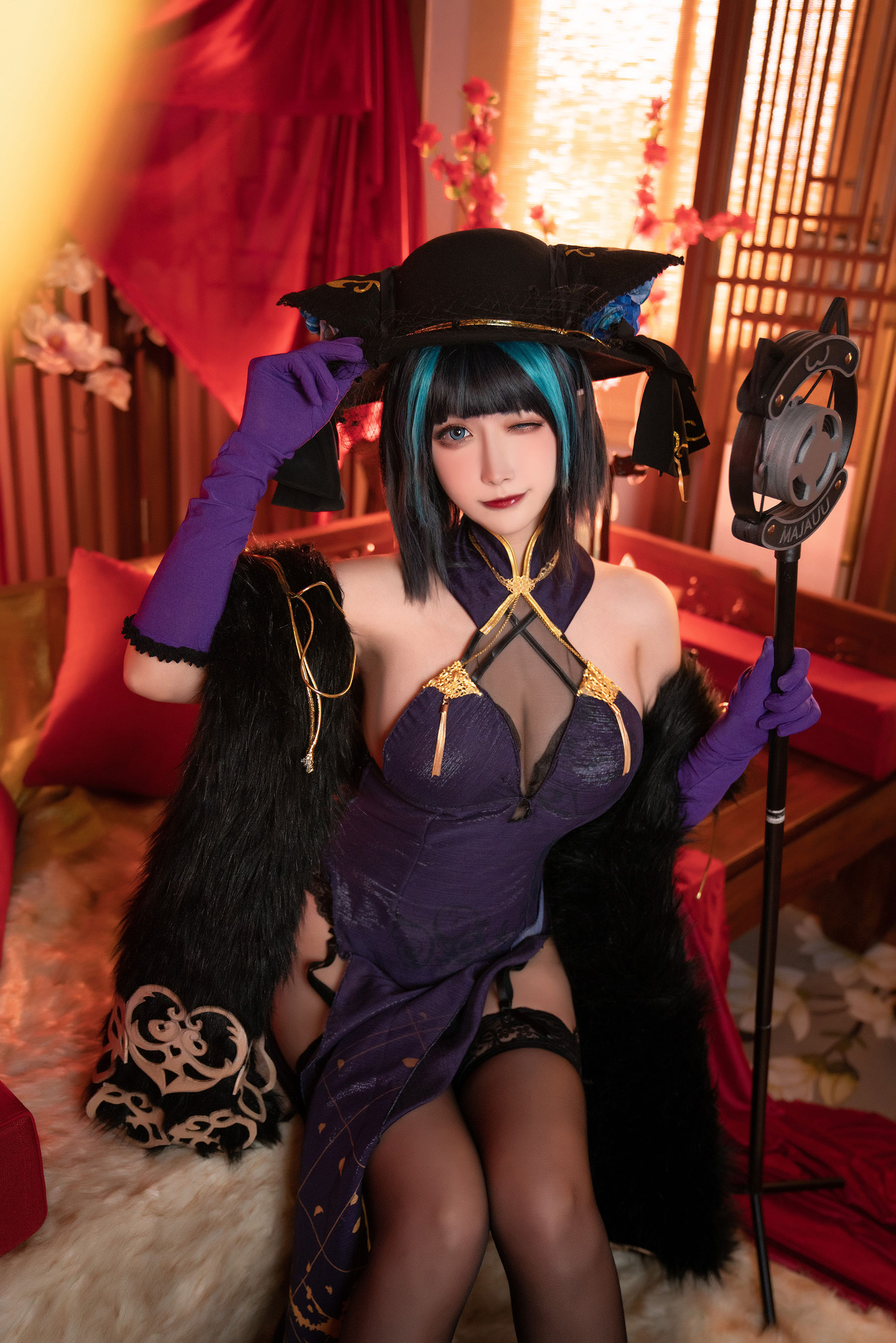 微博妹子Momoko葵葵 - 碧蓝航线柴郡 音乐绚烂CaitSith  第17张