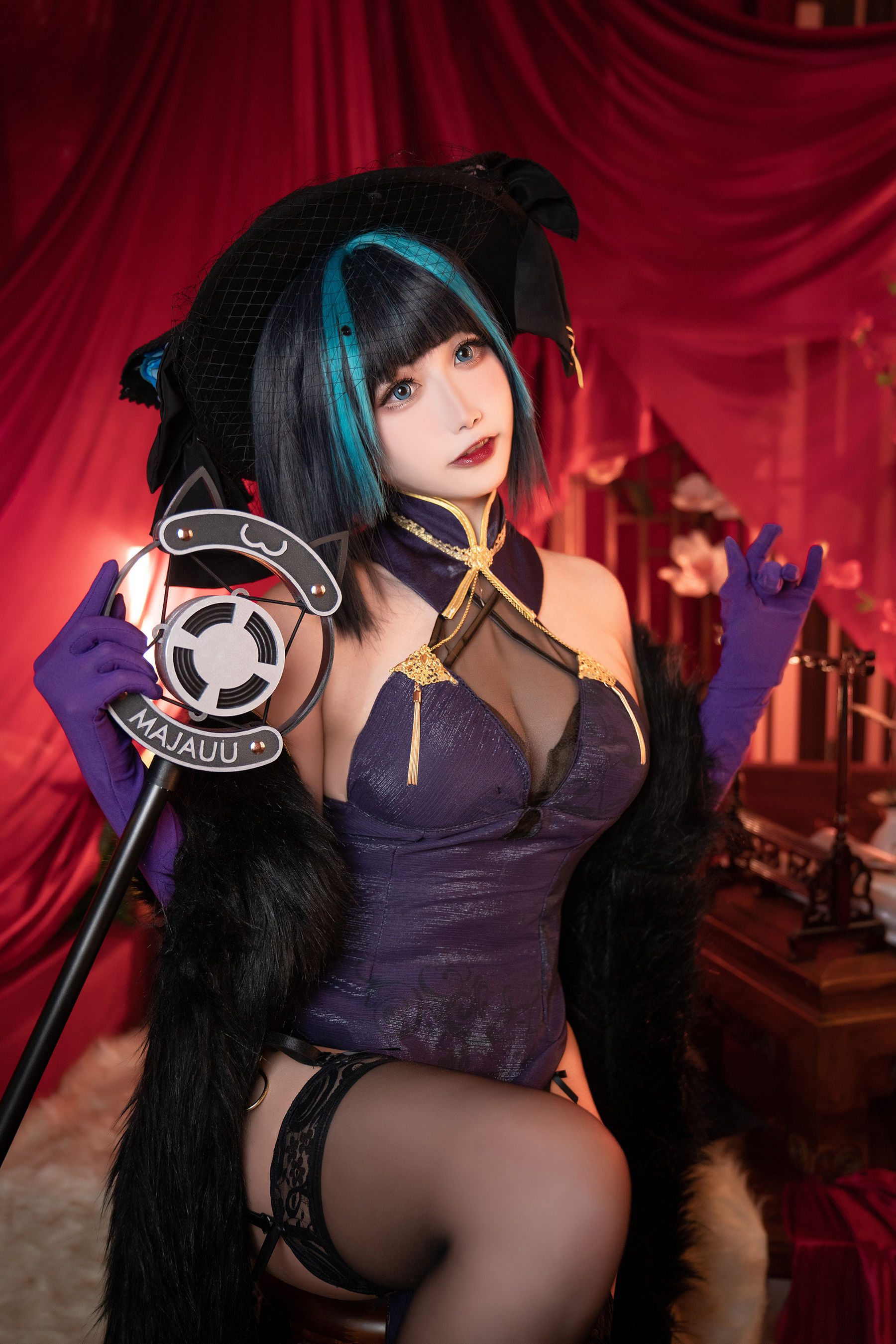 微博妹子Momoko葵葵 - 碧蓝航线柴郡 音乐绚烂CaitSith  第9张