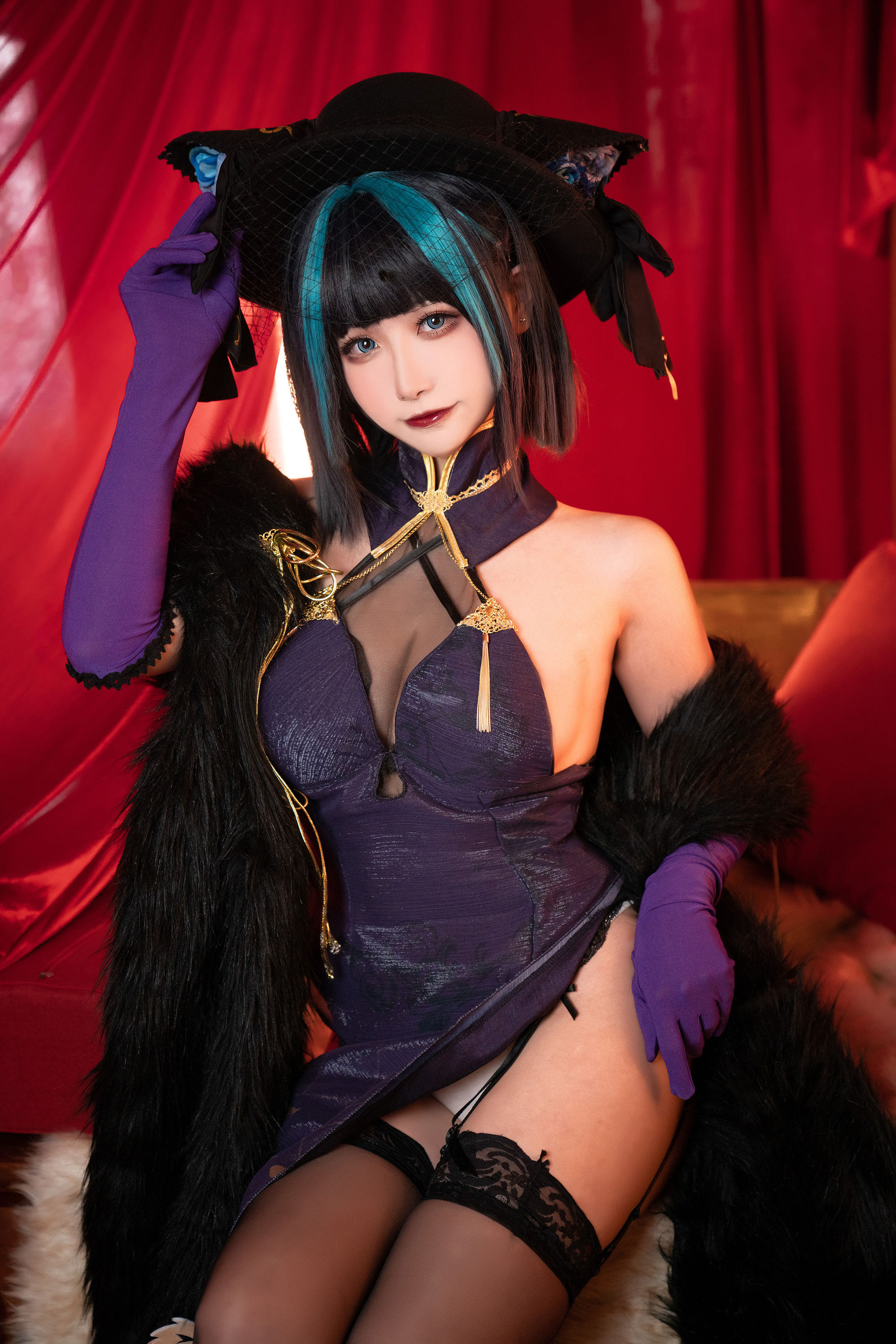 微博妹子Momoko葵葵 - 碧蓝航线柴郡 音乐绚烂CaitSith  第12张