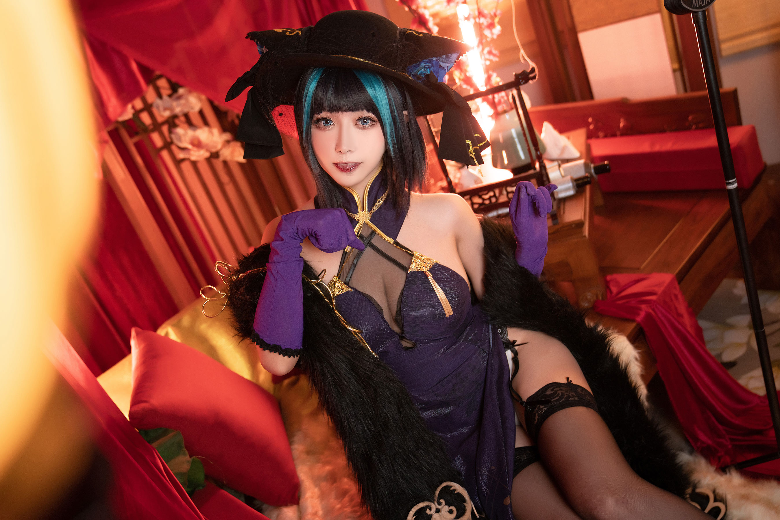 微博妹子Momoko葵葵 - 碧蓝航线柴郡 音乐绚烂CaitSith  第16张