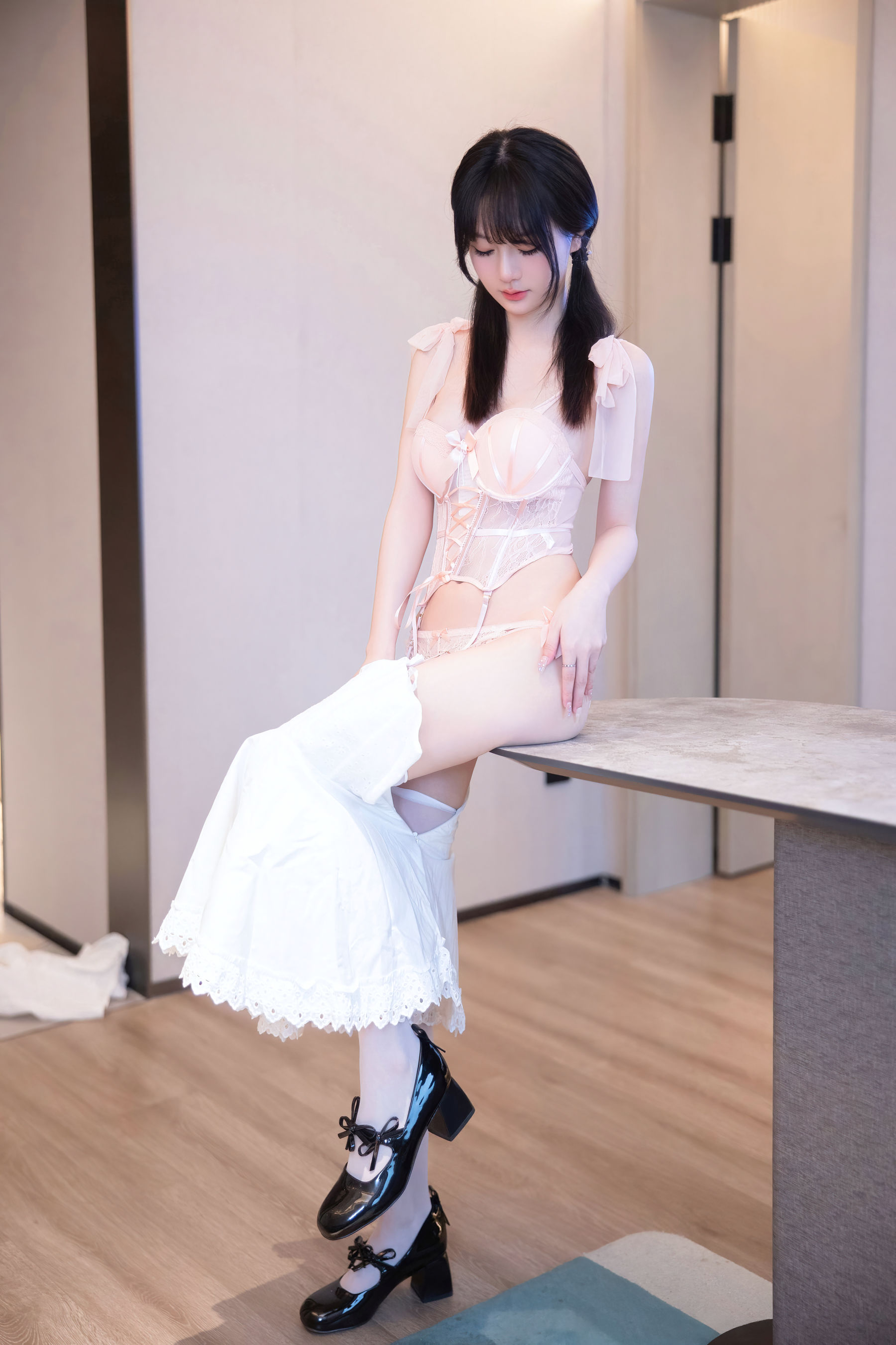 谢小蒽 粉色情趣写真  第32张