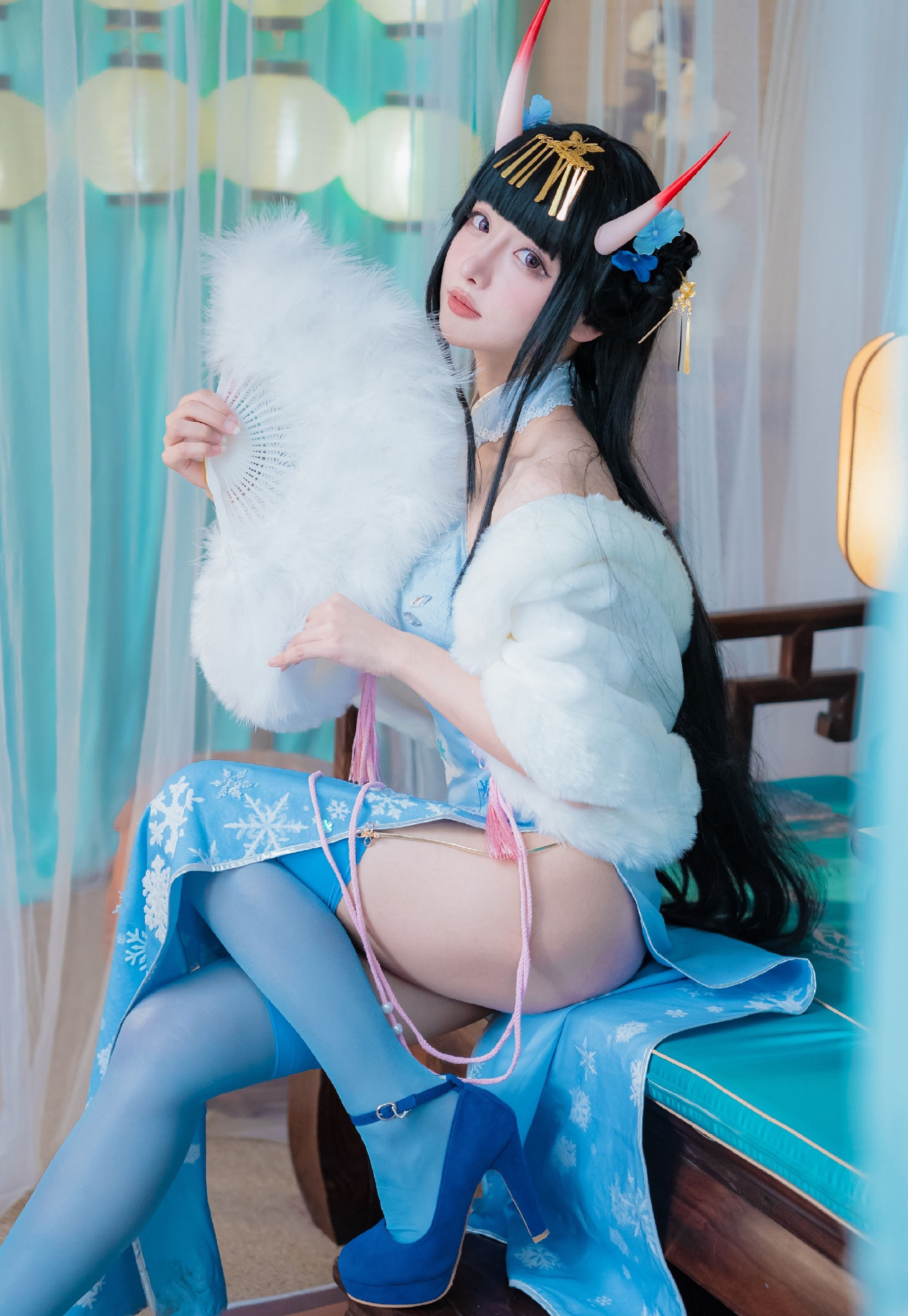 紫氯氯 - 能代 貅 旗袍  第11张