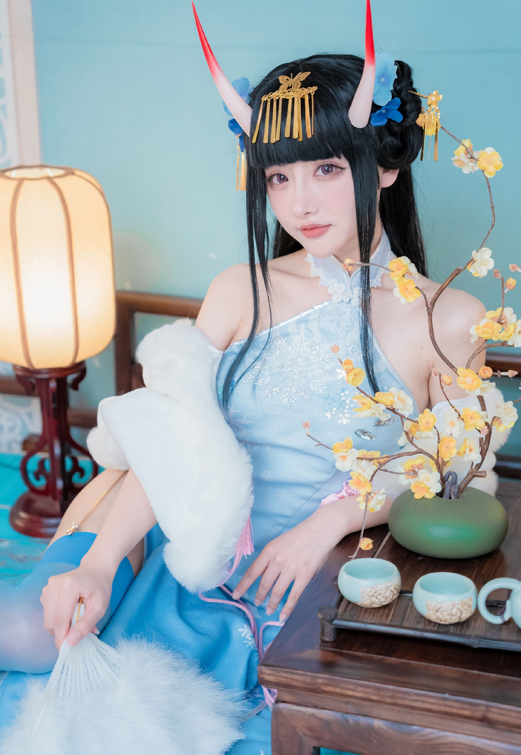 紫氯氯 - 能代 貅 旗袍  第10张