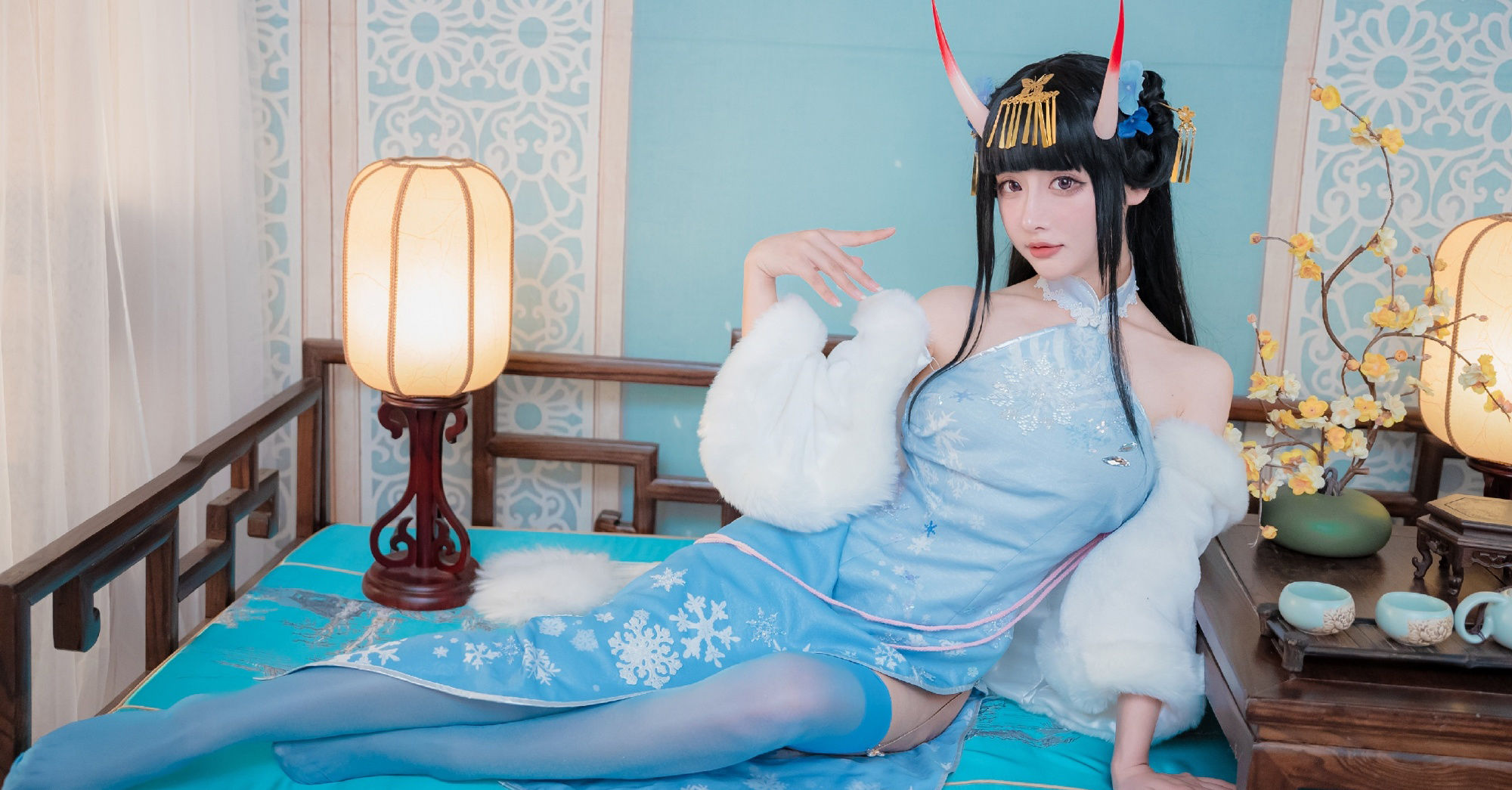 紫氯氯 - 能代 貅 旗袍  第4张