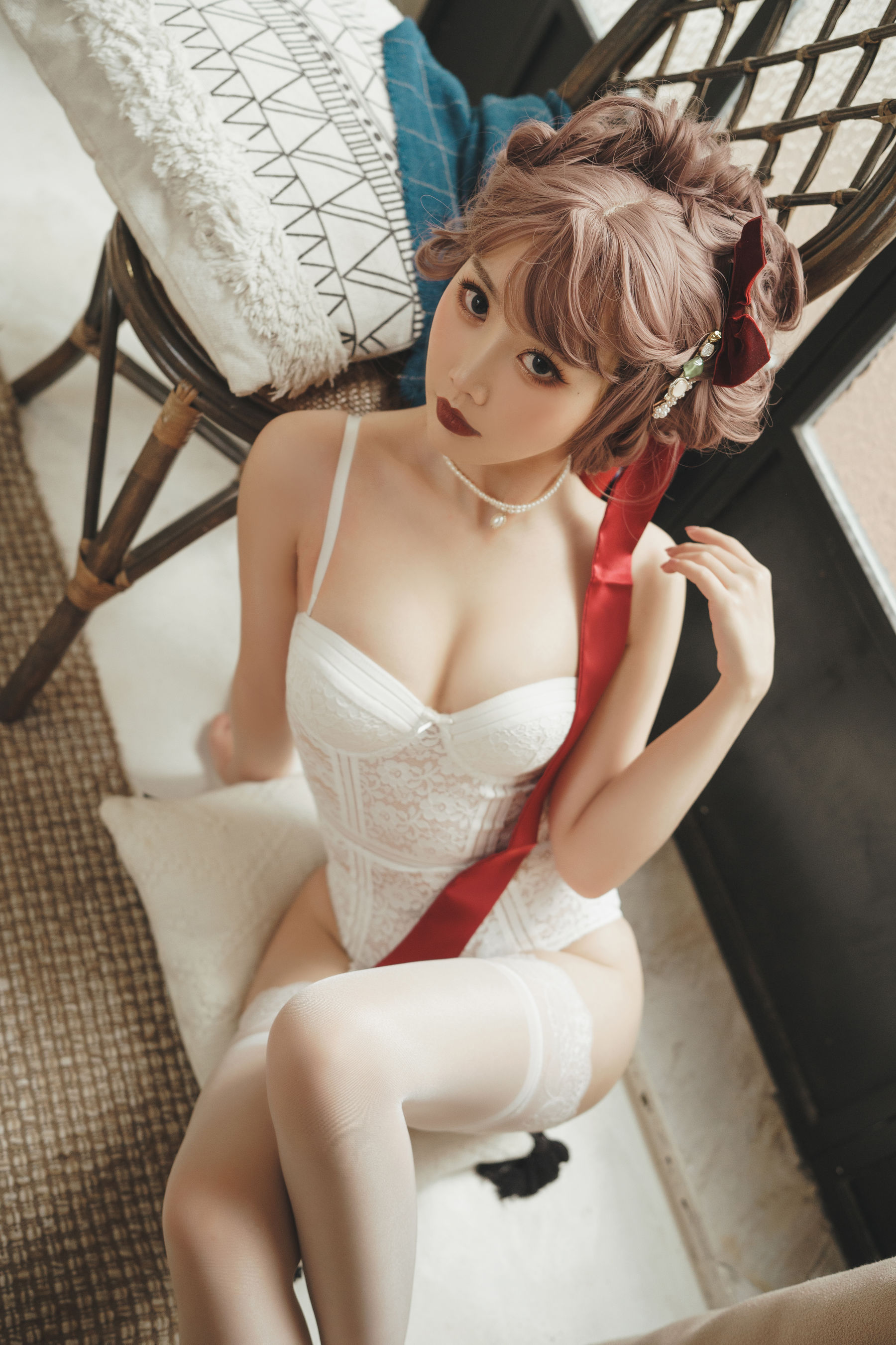 可爱人气Coser 面饼仙儿 - 法式内衣  第6张