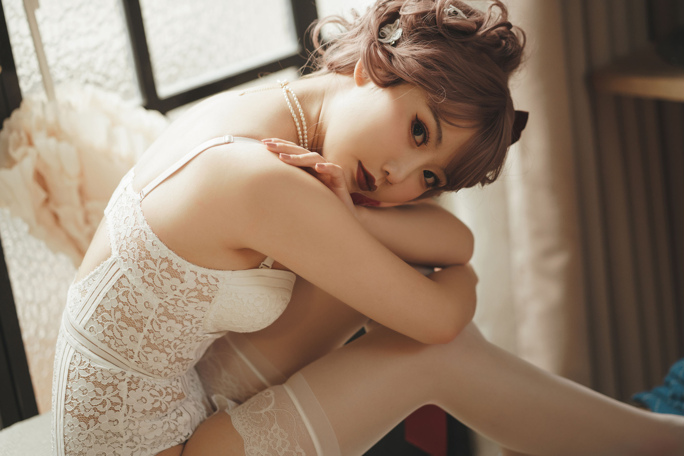 可爱人气Coser 面饼仙儿 - 法式内衣  第8张