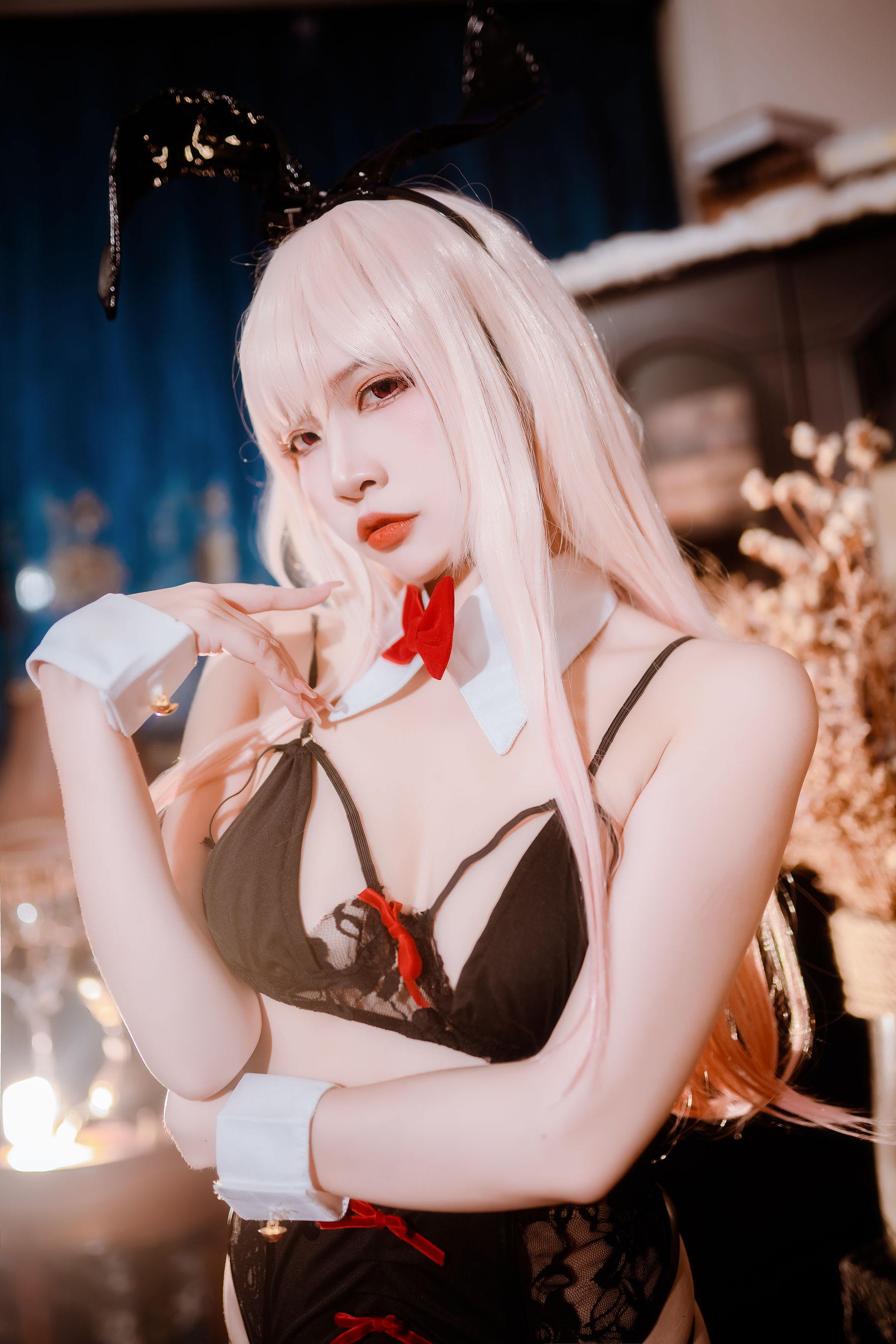 人气Coser 二佐Nisa - 海梦 内衣兔女郎  第19张