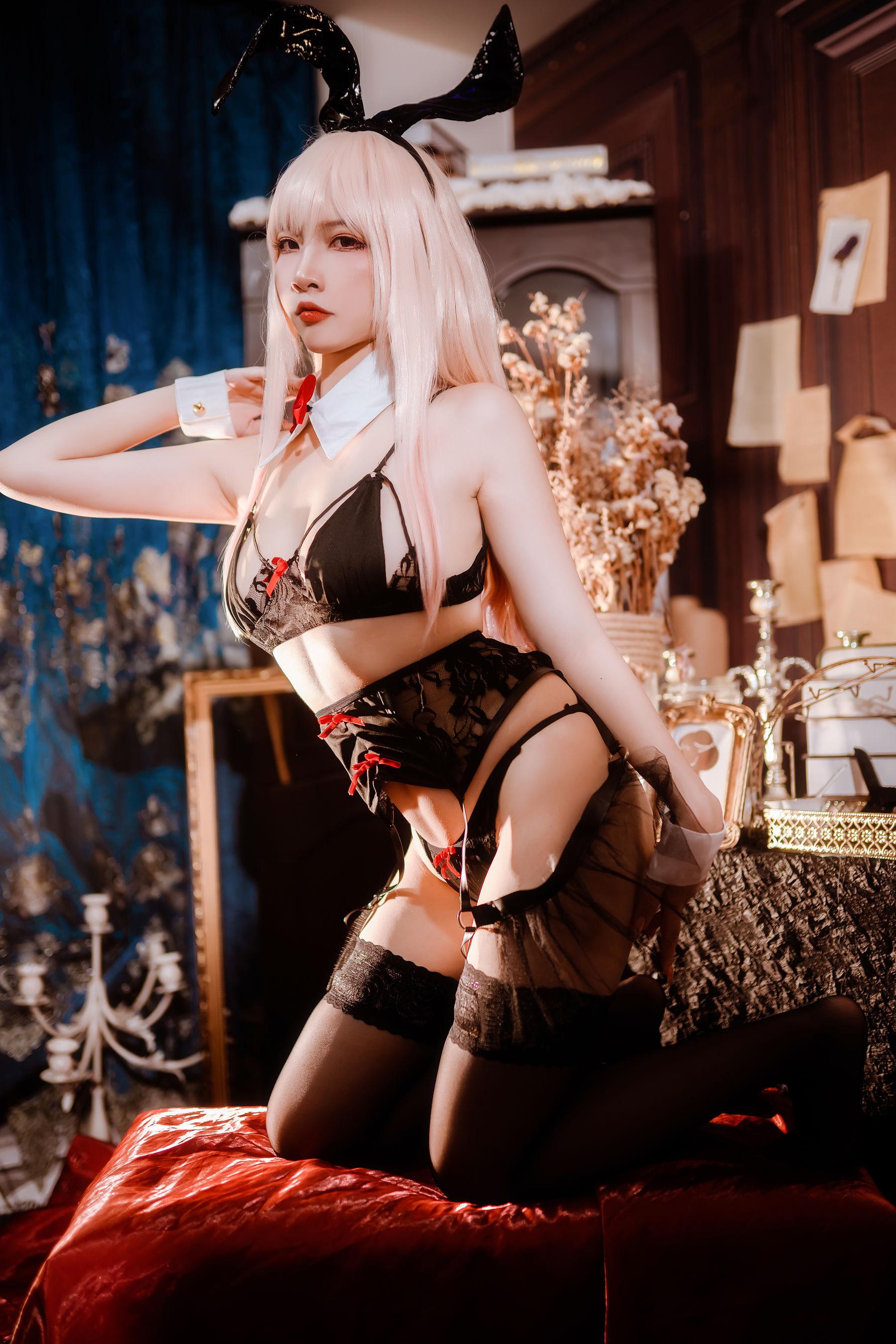 人气Coser 二佐Nisa - 海梦 内衣兔女郎  第11张