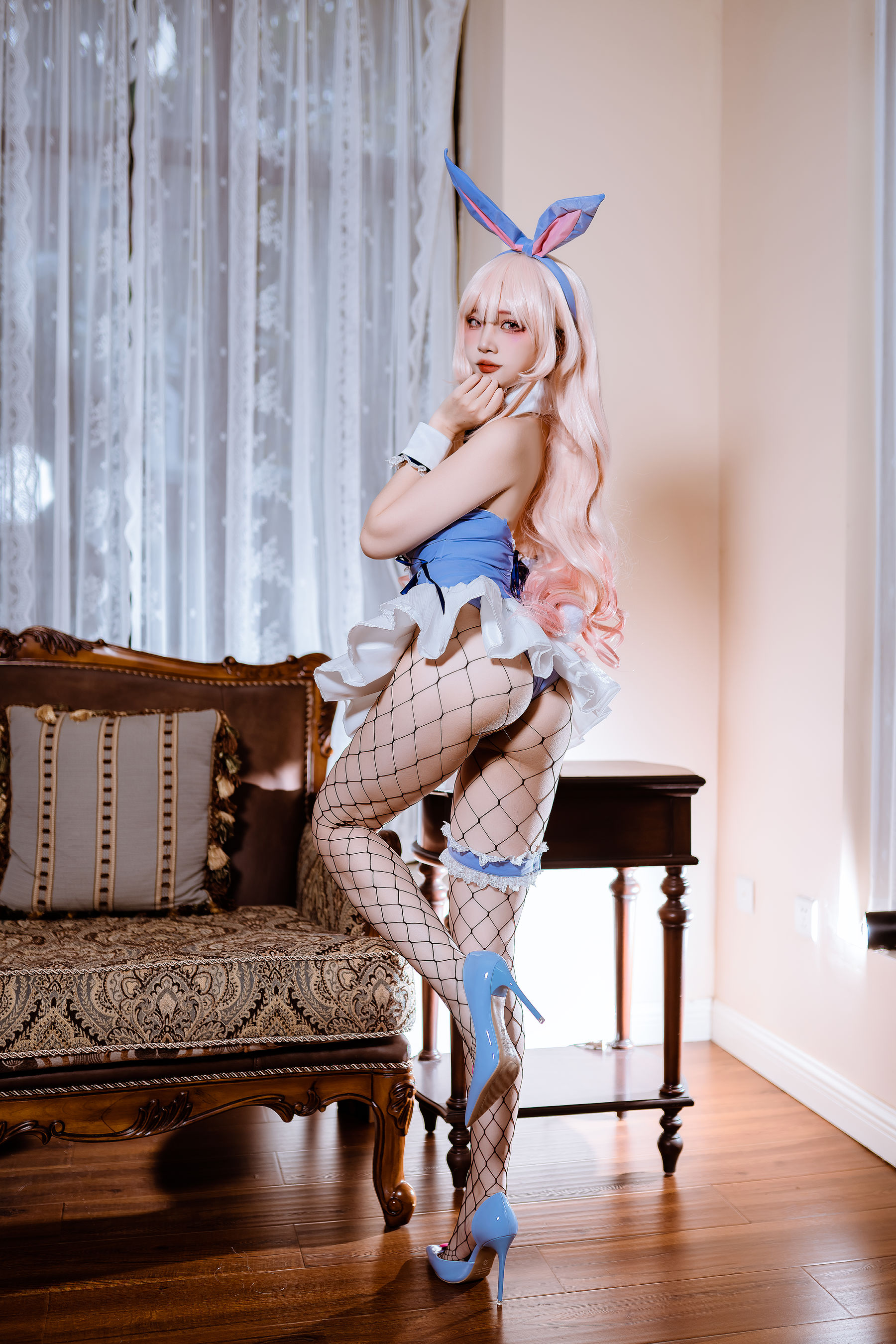 人气Coser 二佐Nisa - 海梦 蓝色兔女郎  第10张