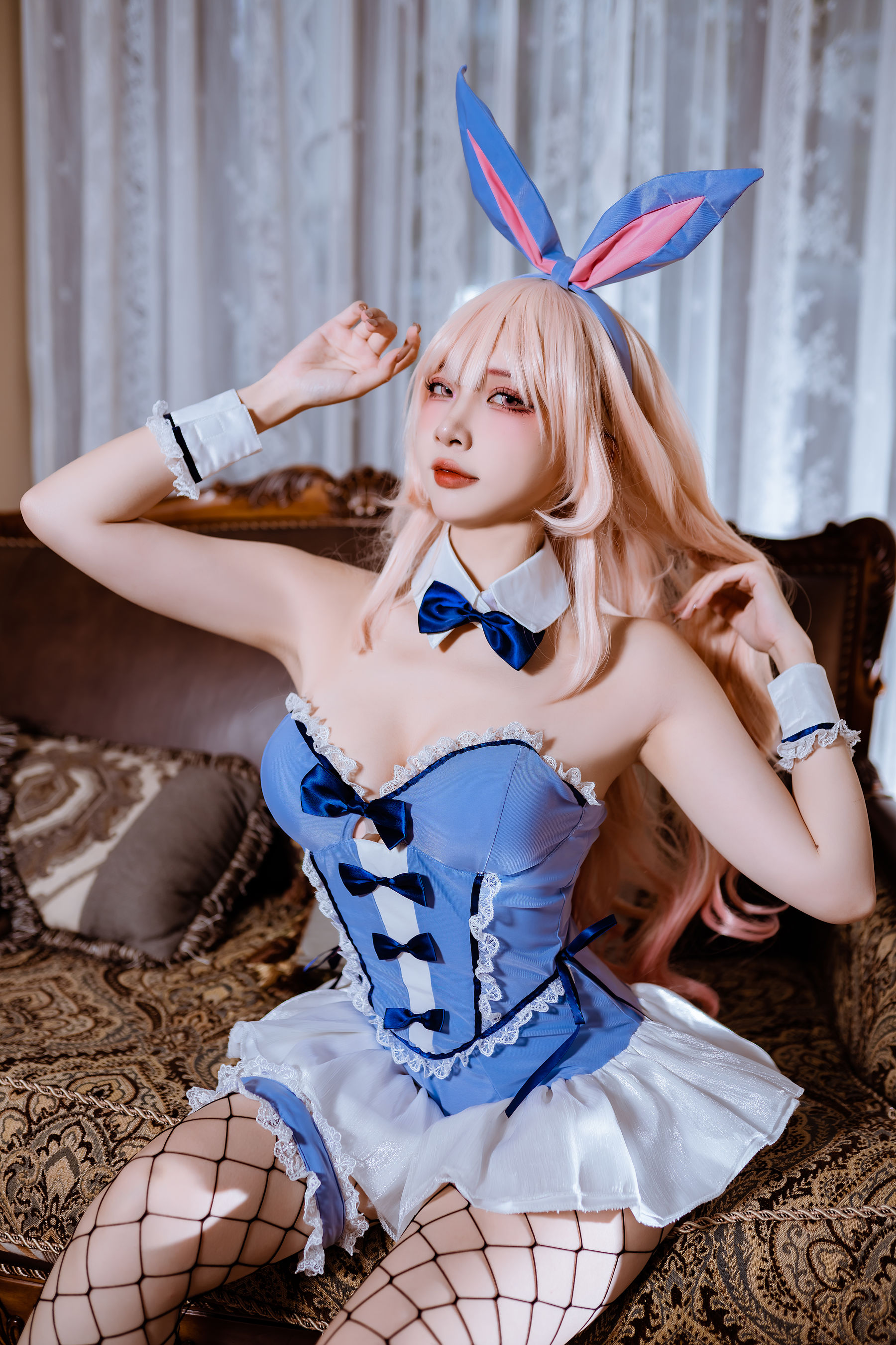 人气Coser 二佐Nisa - 海梦 蓝色兔女郎  第28张