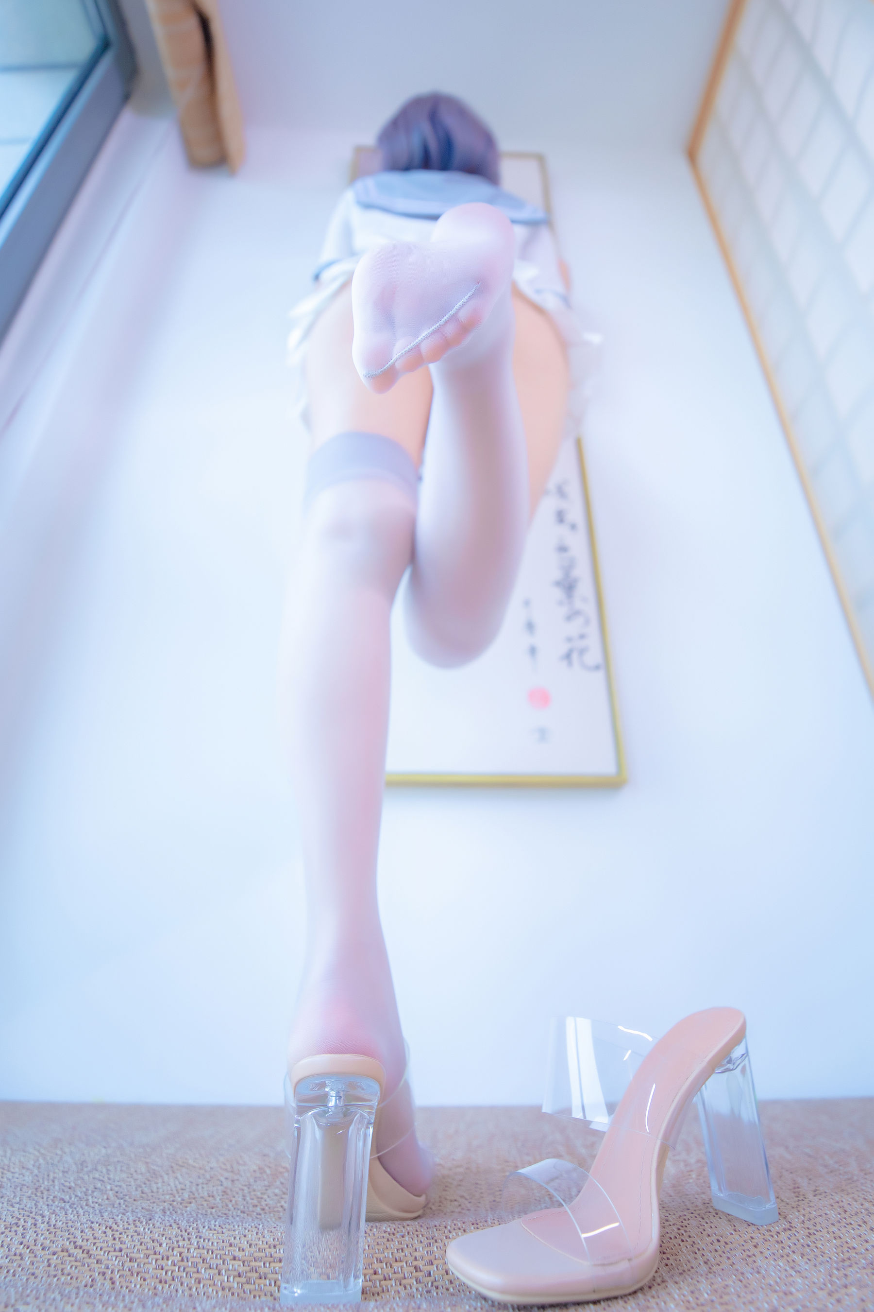 萝莉 神楽板真冬 之灰丝吊带JK  第31张