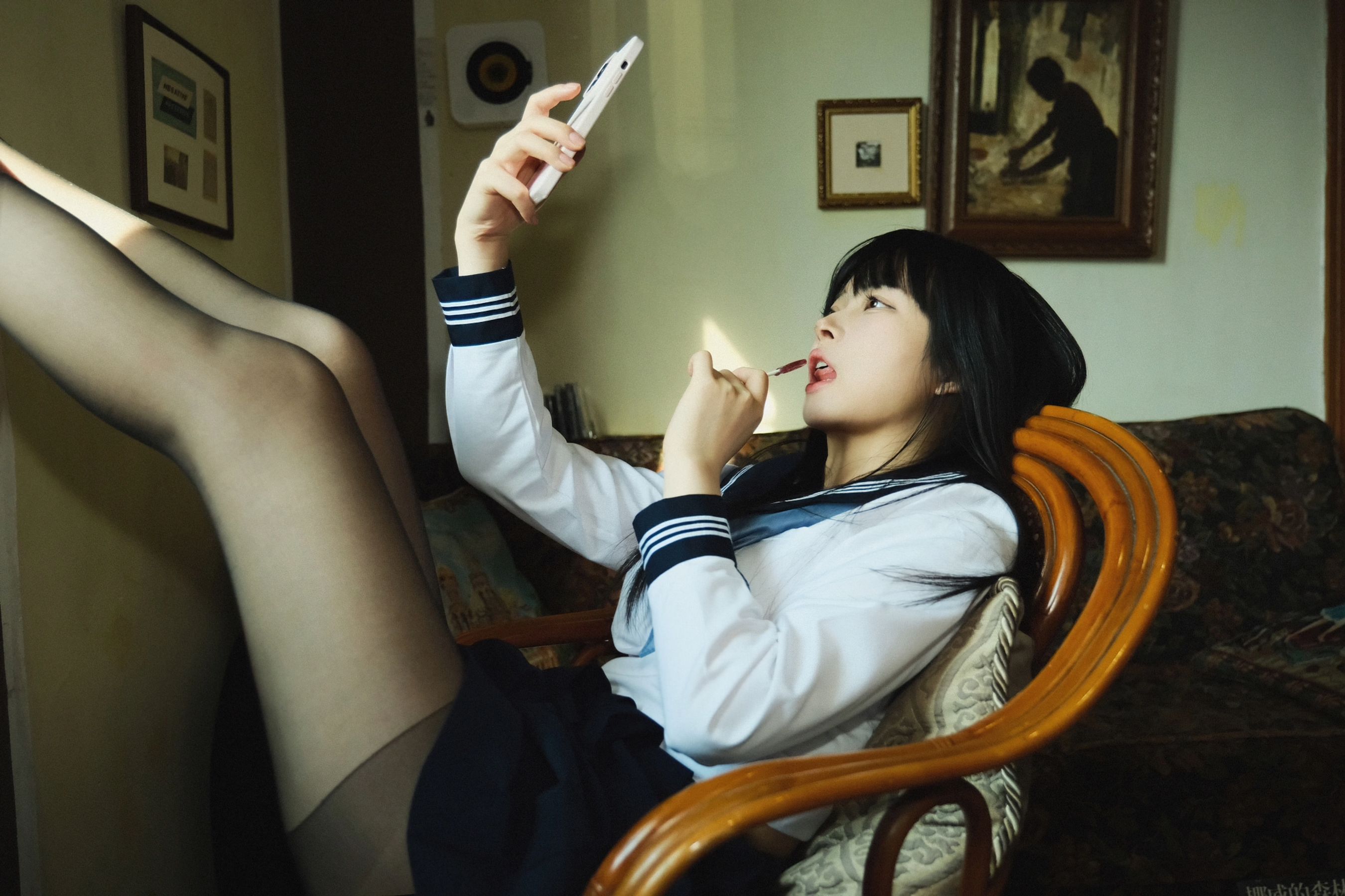 白莉爱吃巧克力 - 原理猪 闺房JK  第19张