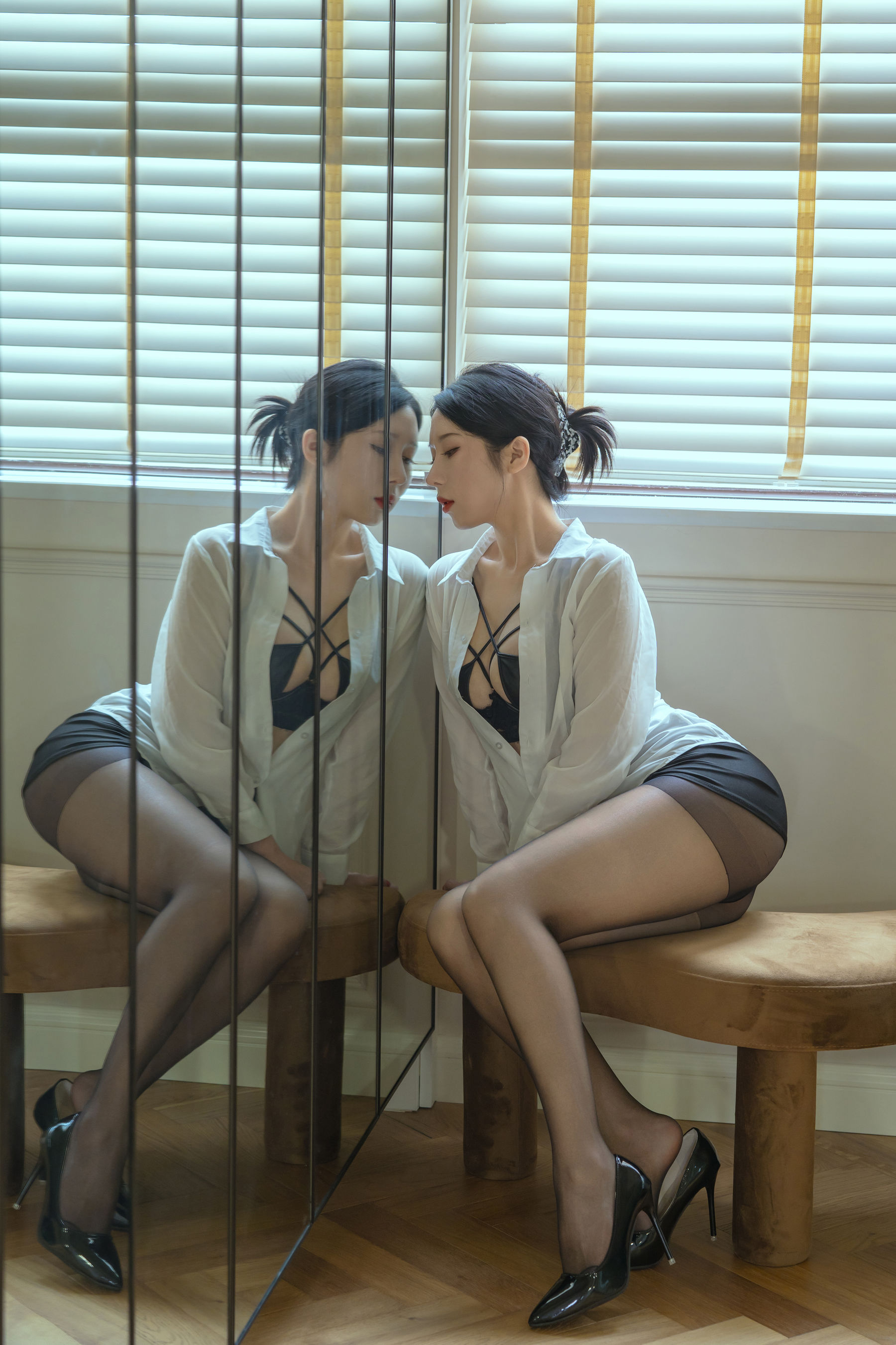 云溪溪 - 奶桃 透视衬衫  第3张