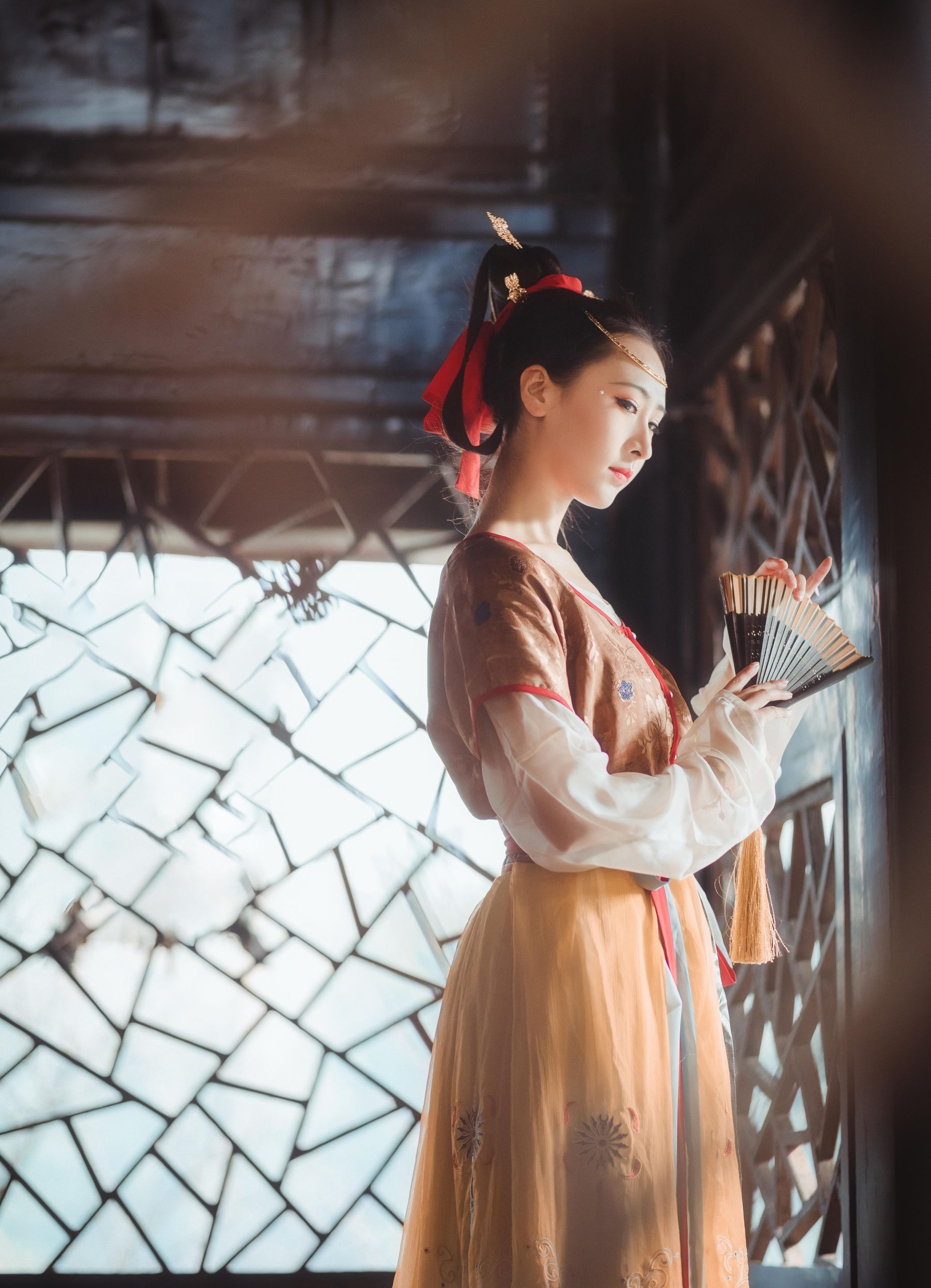 拿相机的执义 - 汉服写真头上金爵钗  第13张