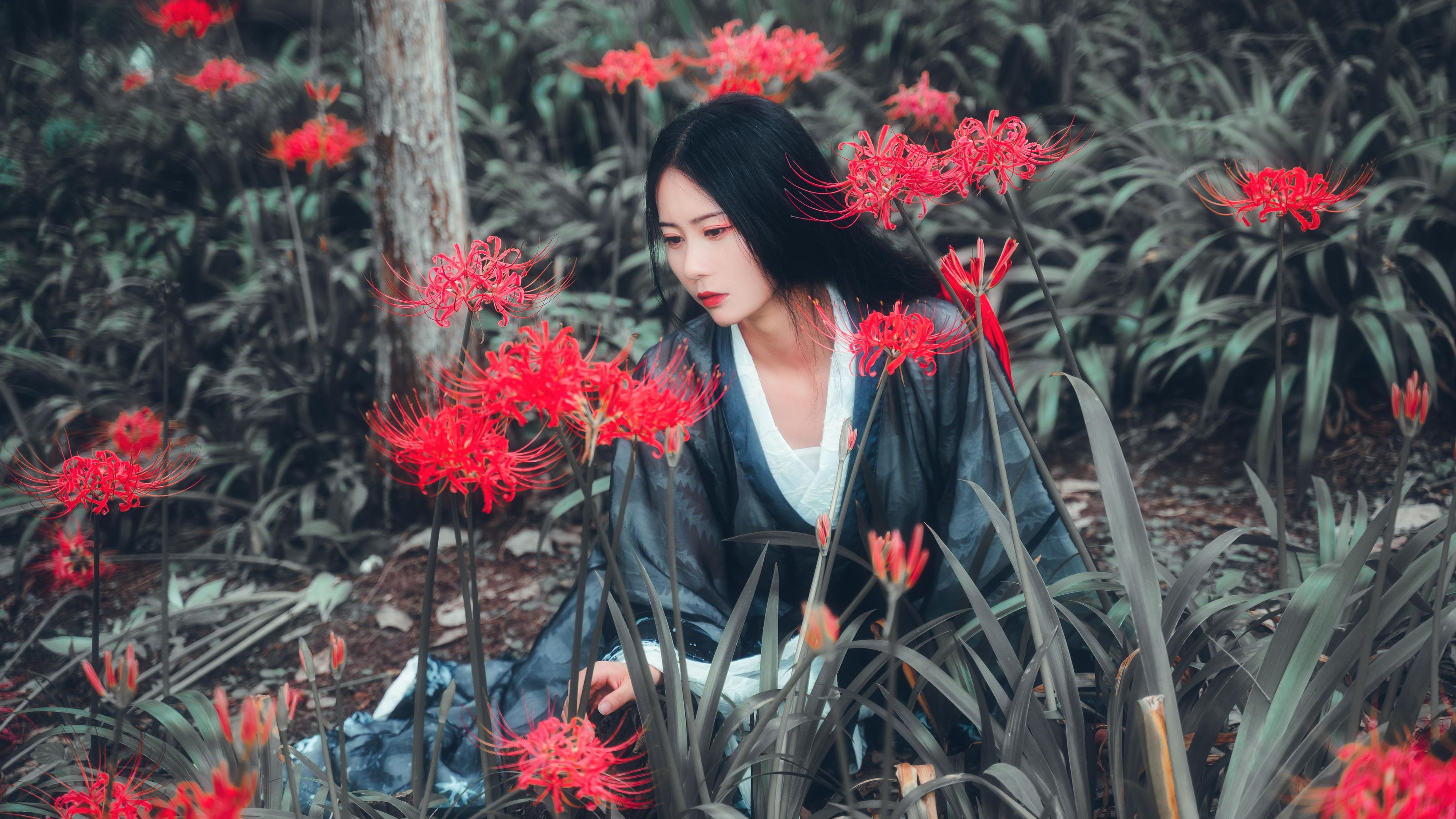拿相机的执义 - 汉服古风写真彼岸花  第13张
