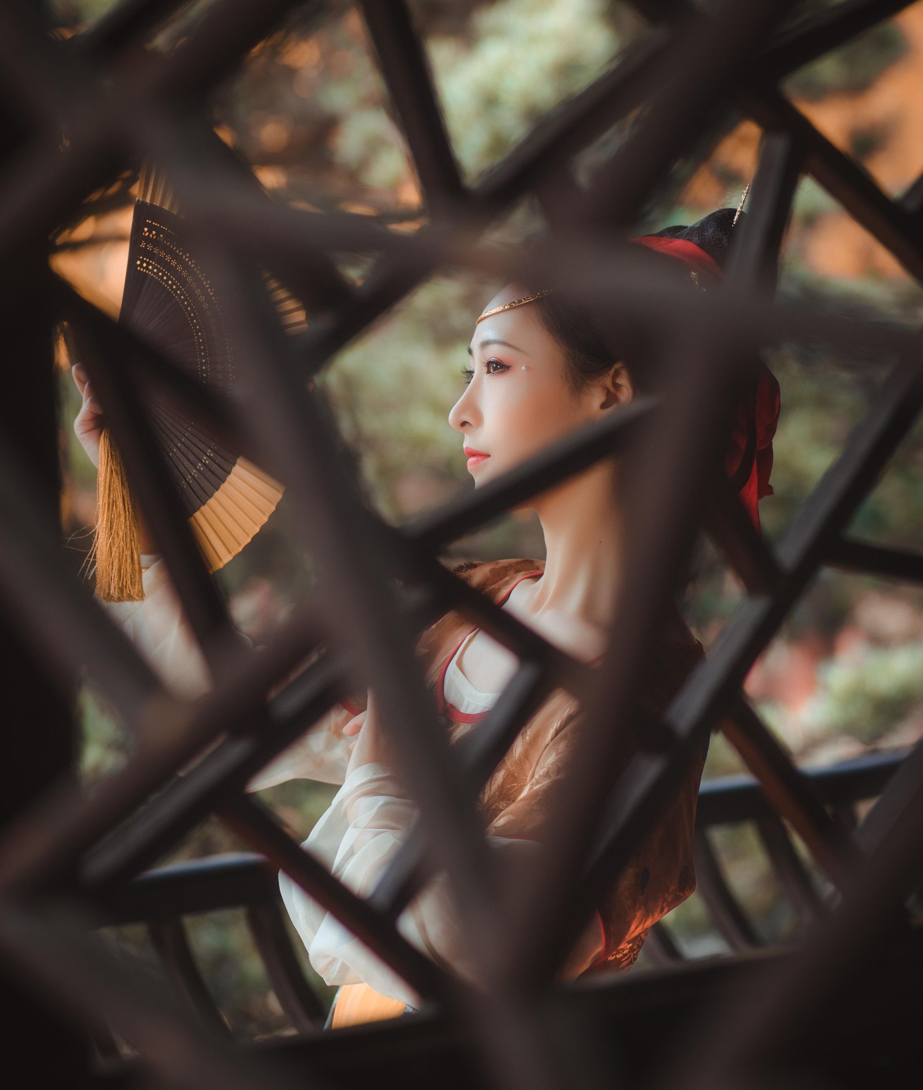 拿相机的执义 - 汉服写真头上金爵钗  第11张
