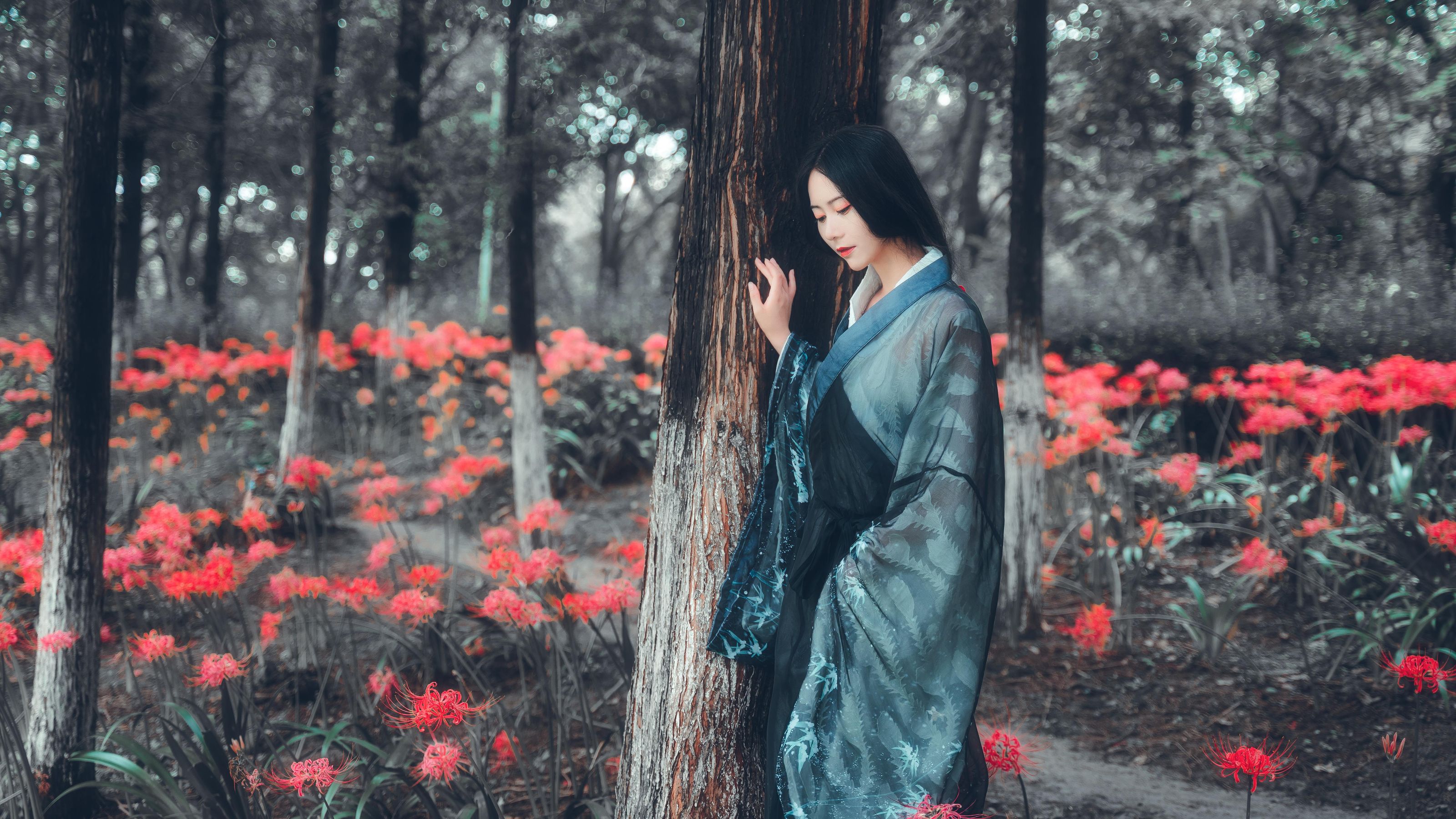 拿相机的执义 - 汉服古风写真彼岸花  第9张