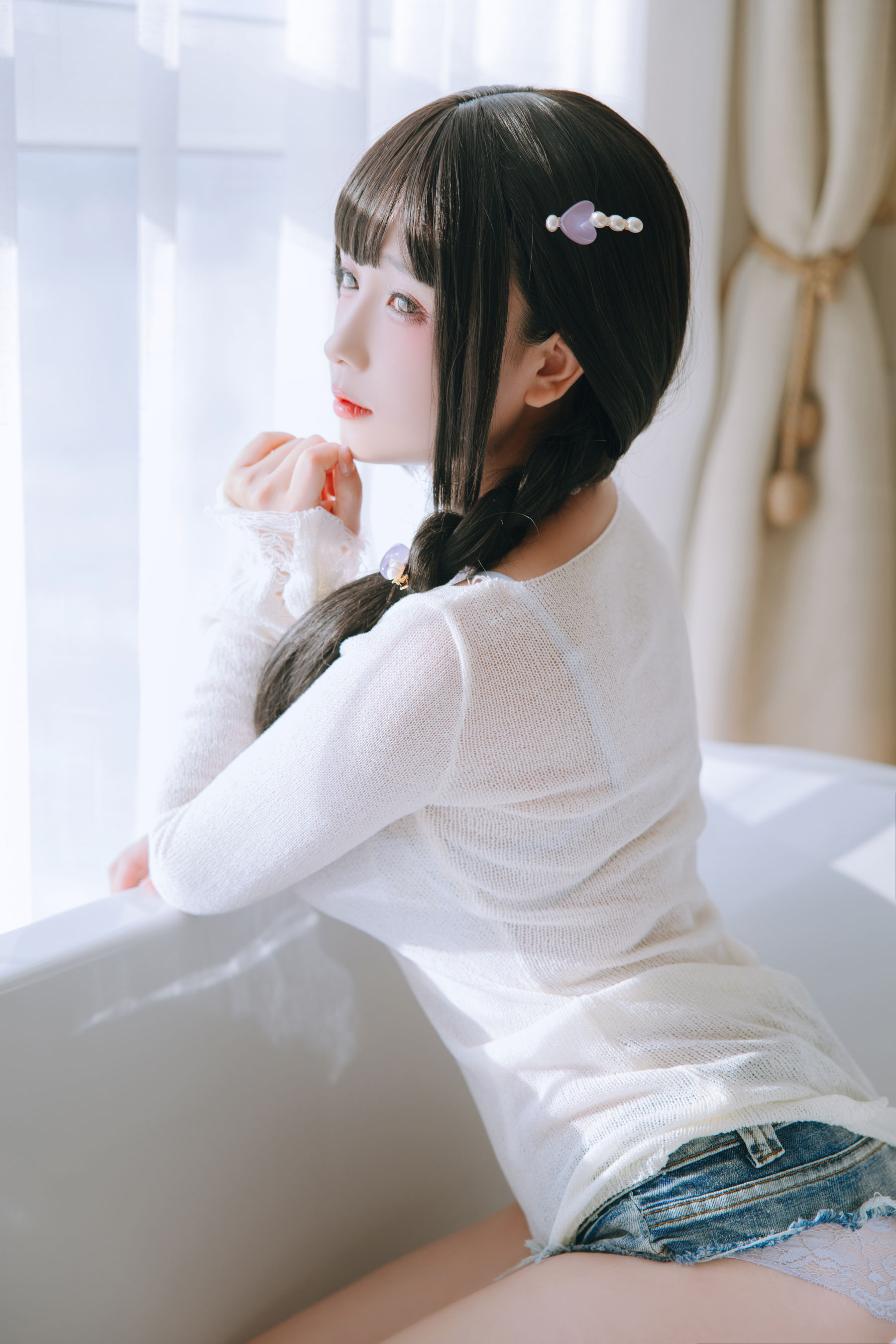 Cosplay 日奈娇 - 牛仔裤人妻  第20张