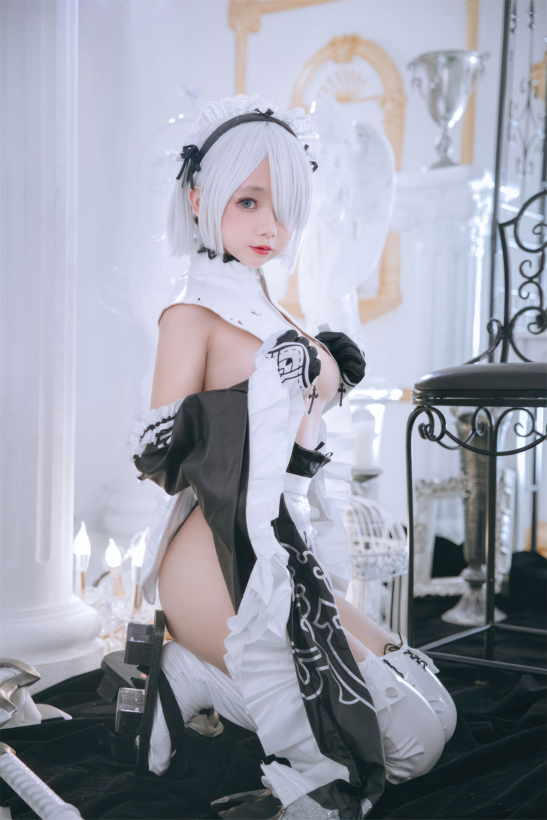 Cosplay 日奈娇 - 2B奶盖女仆  第10张